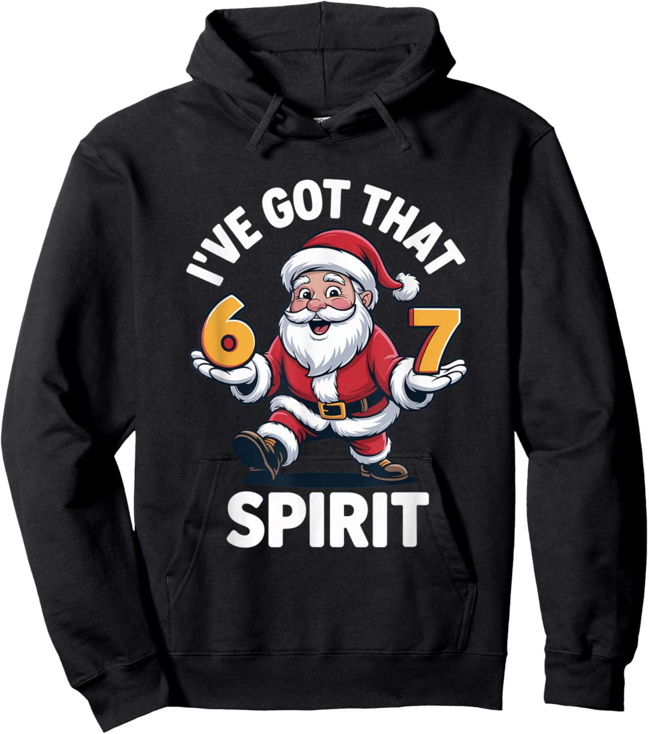 Christmas 67 Funny Xmas Six Seven Ugly Sweater 6-7 Hoodie - Hoodie | Black