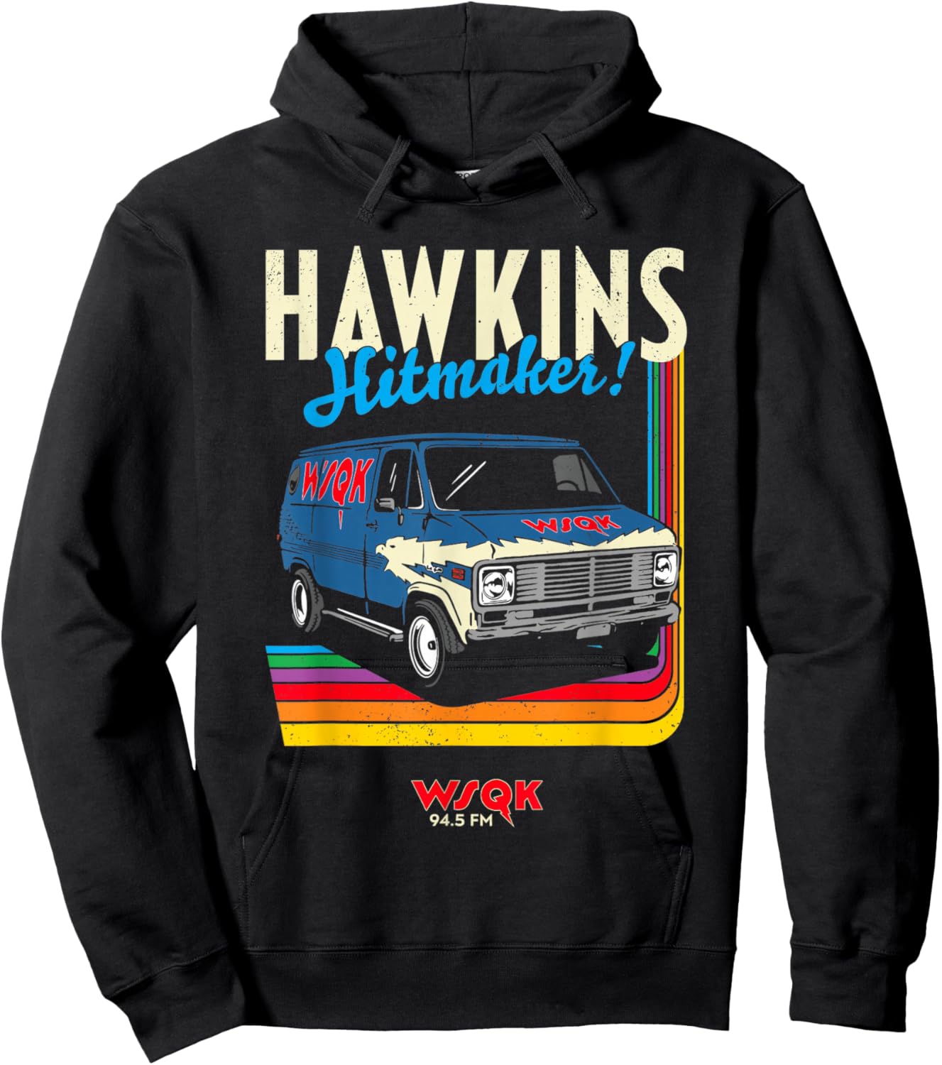 Stranger Things Season 5 Hawkins Hitmaker! Vintage Van Logo Hoodie - Hoodie | Black