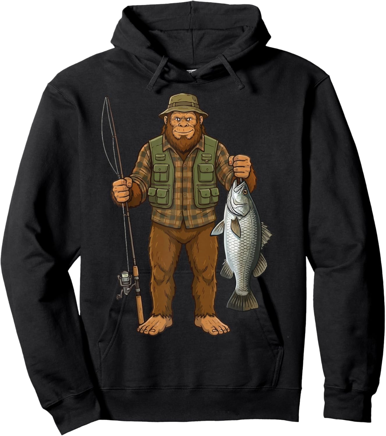 Barramundi Bigfoot Fisher Hoodie - Hoodie | Black