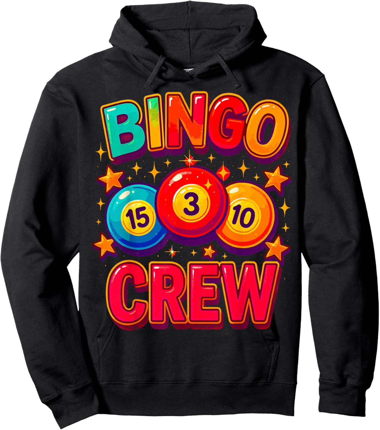 Bingo Crew Funny Retro Game Night Hoodie - Hoodie | Black