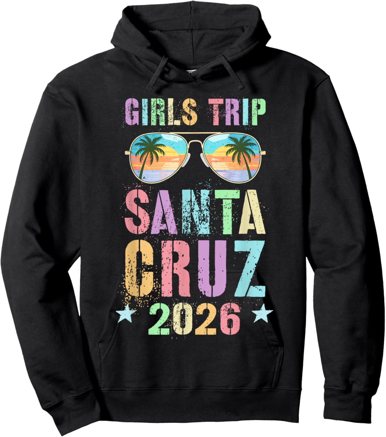Fabulous Girls Trip Santa Cruz 2026 Vacay Beaching Travel Hoodie - Hoodie | Black
