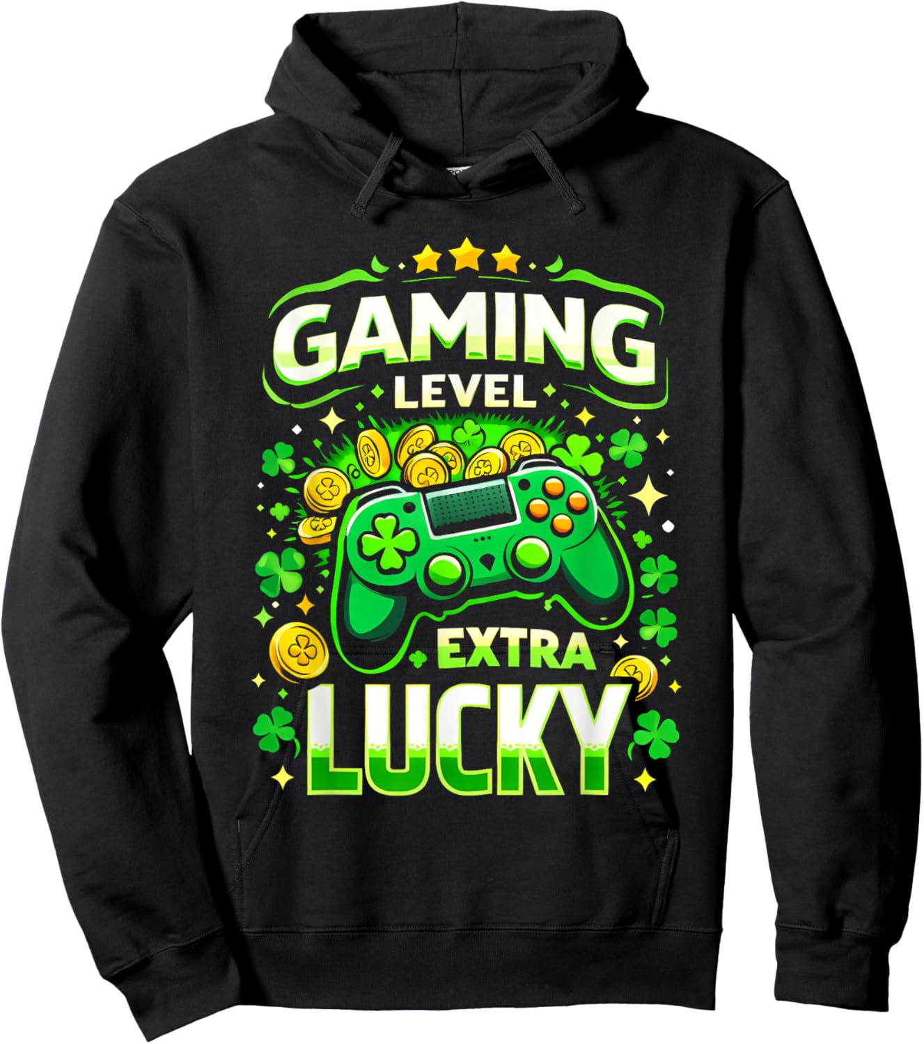 Gaming Video Game St Patricks Day Teen Girls Boys Youth Hoodie - Hoodie | Black