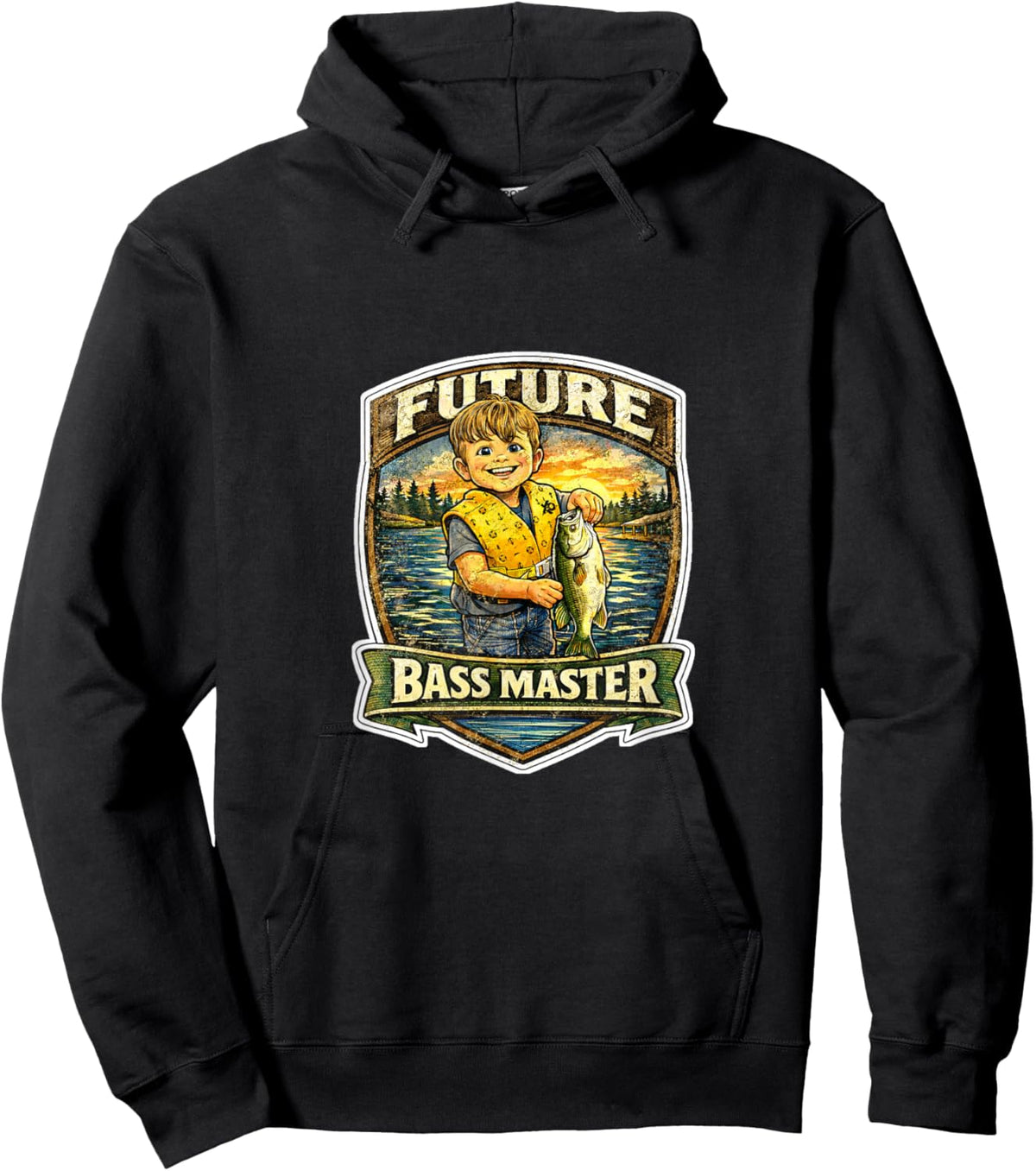 Future Bass Master Kid Fisherman Hoodie - Hoodie | Black