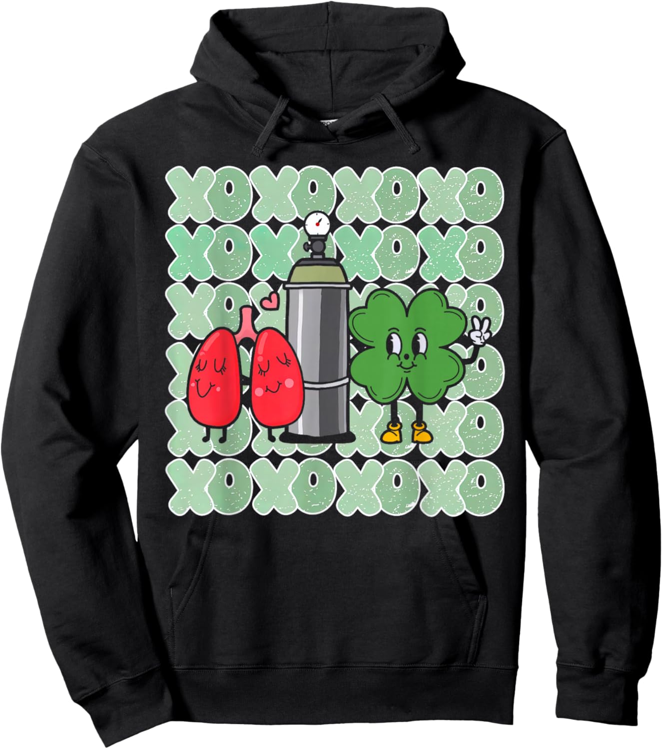 Respiratory Therapist ST Patrick's Day RT Lung Pulmonologist Hoodie - Hoodie | Black