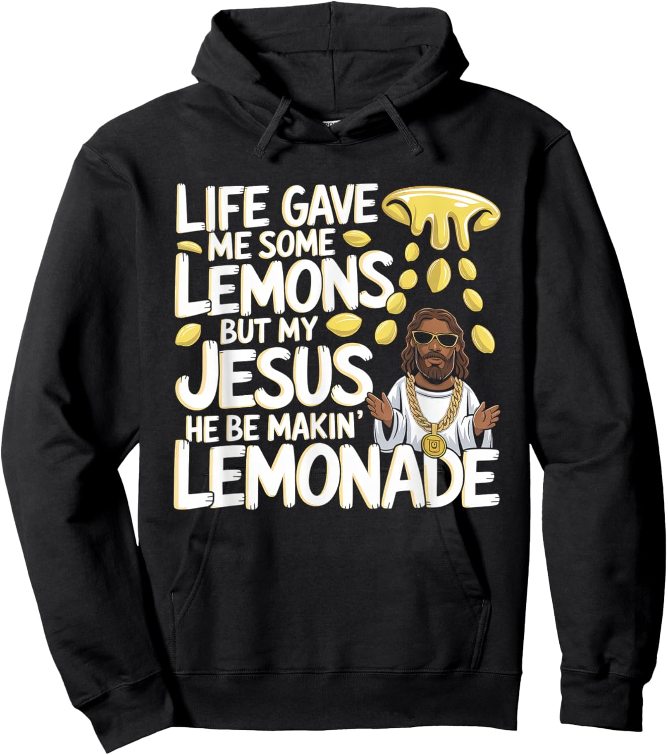 Life Gave Me Some Lemons Jesus Christian Cross Bible Hoodie - Hoodie | Black