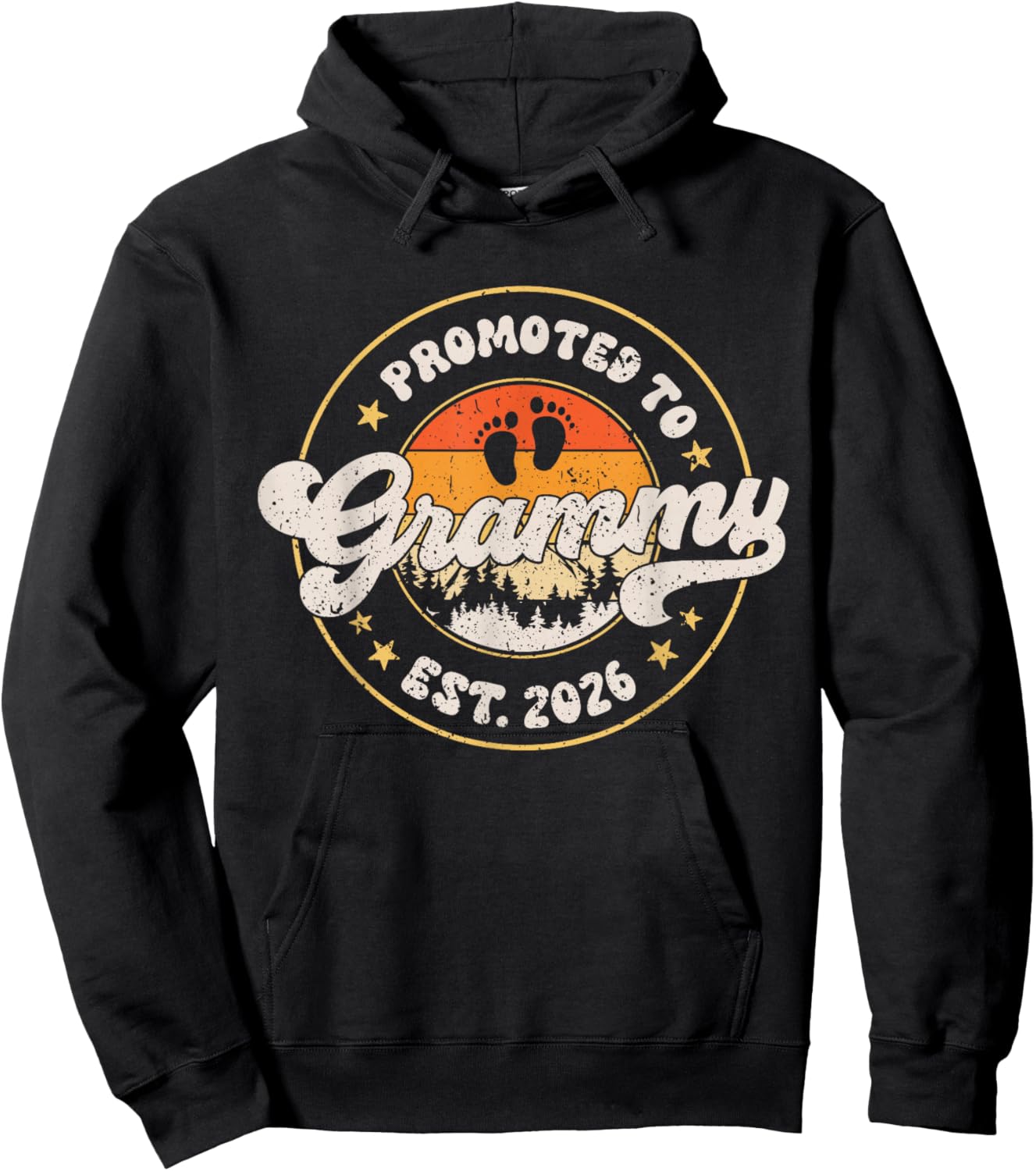 Promoted to Grammy Est. 2026 Grandmother Announcement Hoodie - Hoodie | Black