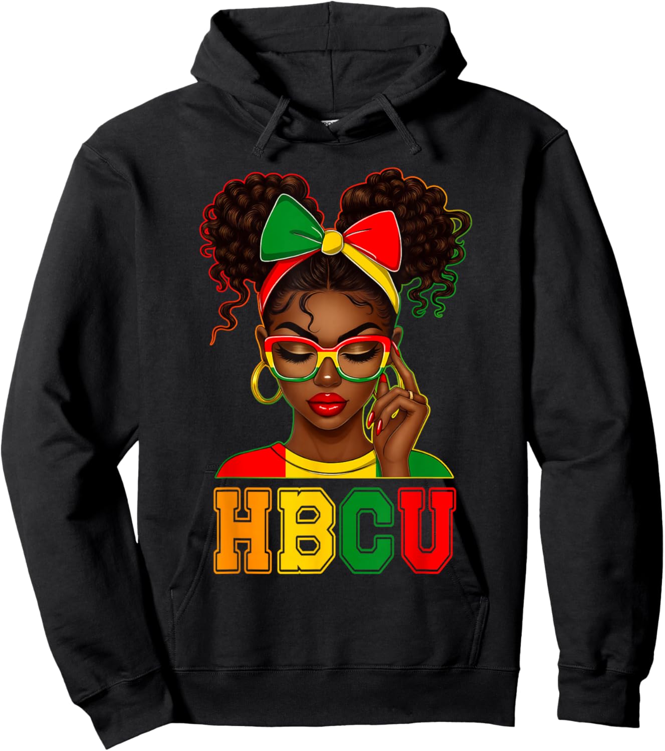 HBCU African American Black Woman University College Hoodie - Hoodie | Black