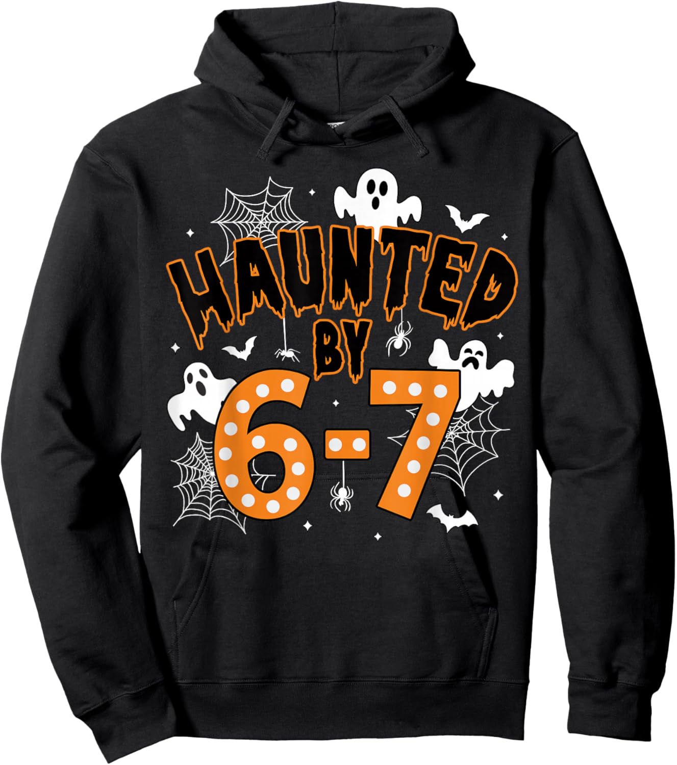67 Meme Halloween Haunted– Funny Ghost and Pumpkin Halloween Hoodie - Hoodie | Black