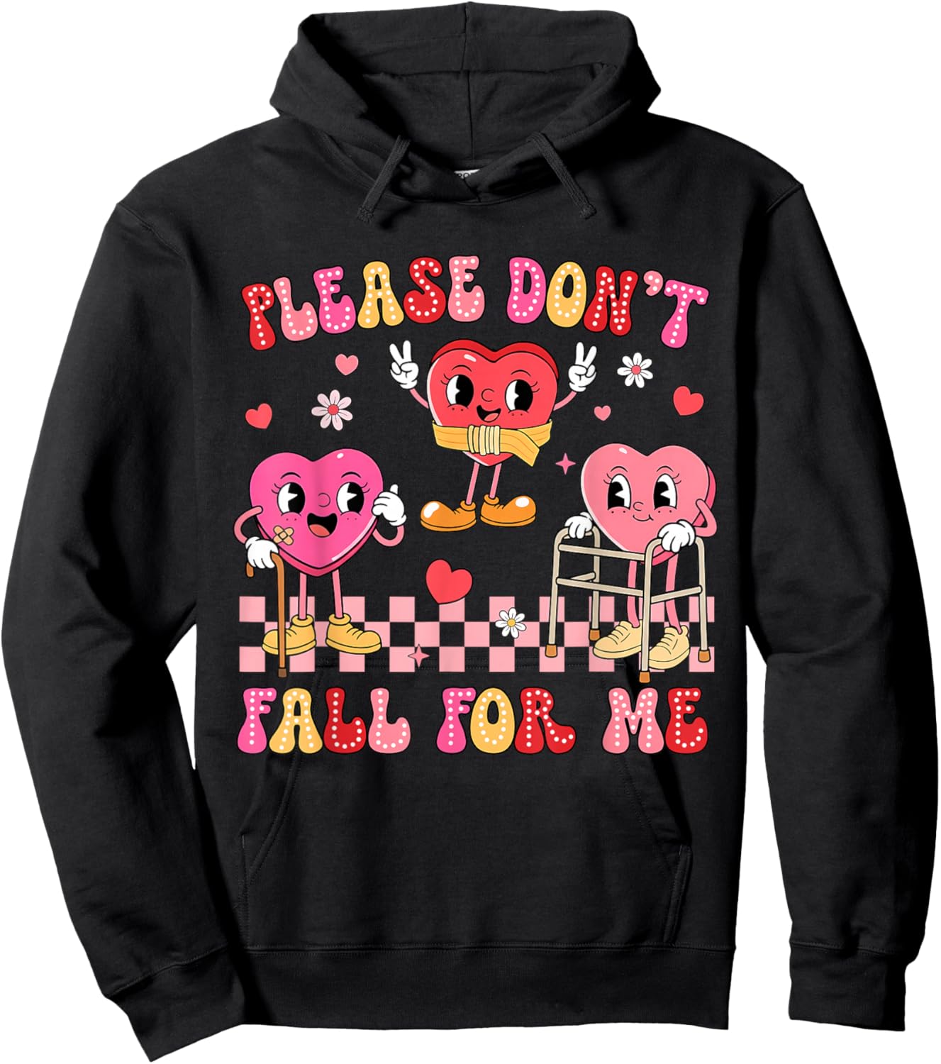 Valentine Please Don't Fall for Me PT Physical Therapists Hoodie - Hoodie | Black
