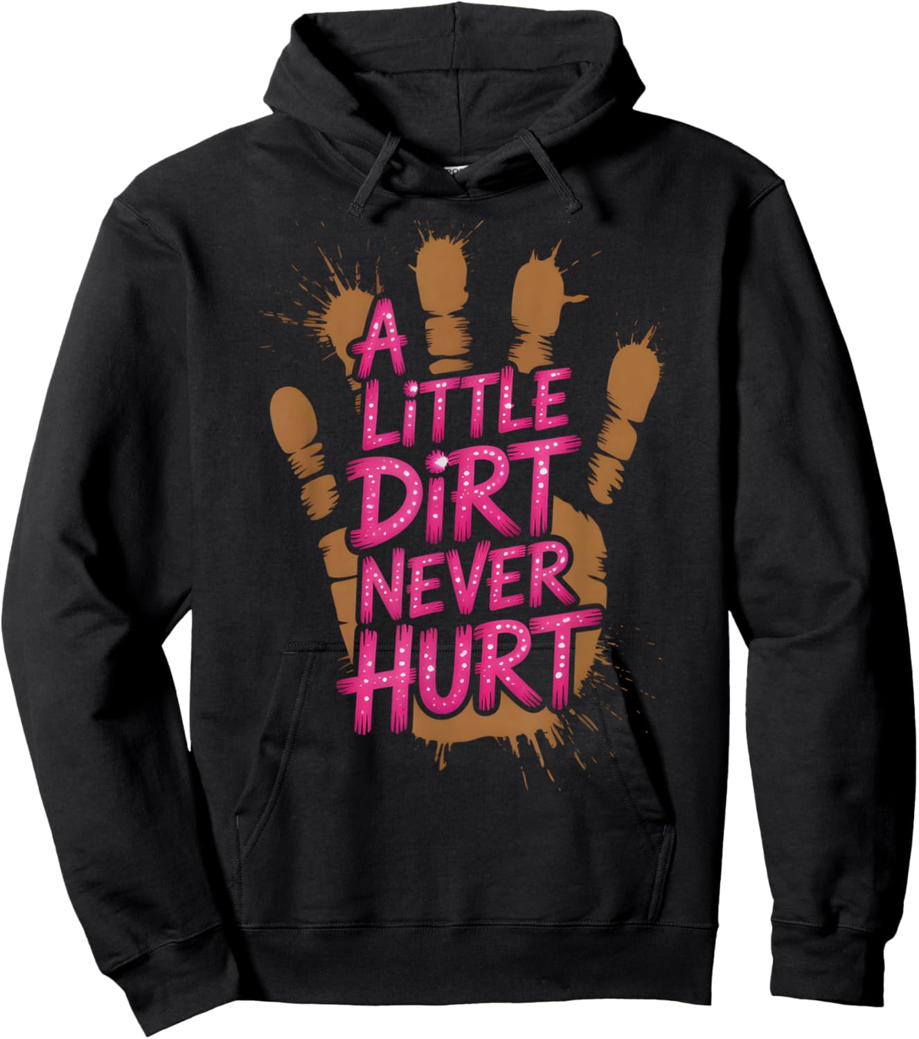Kids Little Dirt Never Hurt Mud Run Mudder Trail Runner Hoodie - Hoodie | Black