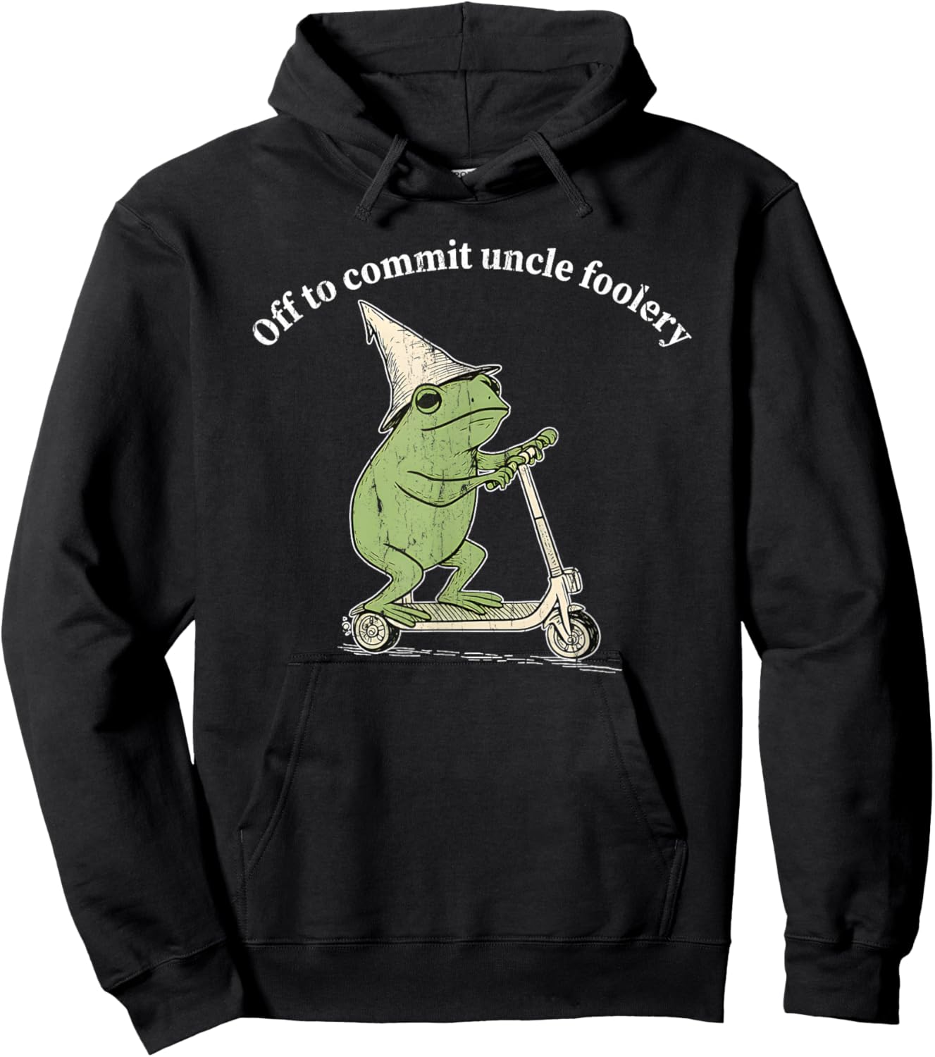 Off to Commit Uncle Foolery, Uncle Frog Hoodie - Hoodie | Black