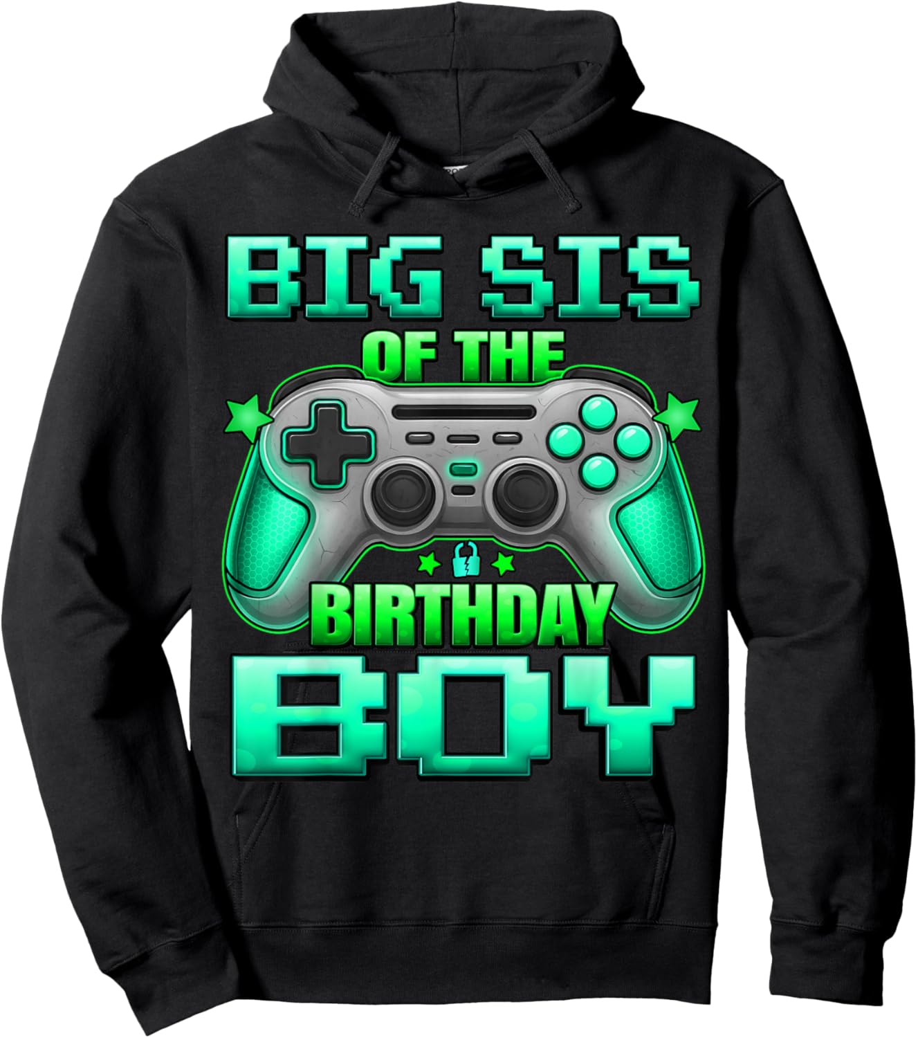 Big Sis of The Birthday Boy Matching Family Sister Hoodie - Hoodie | Black