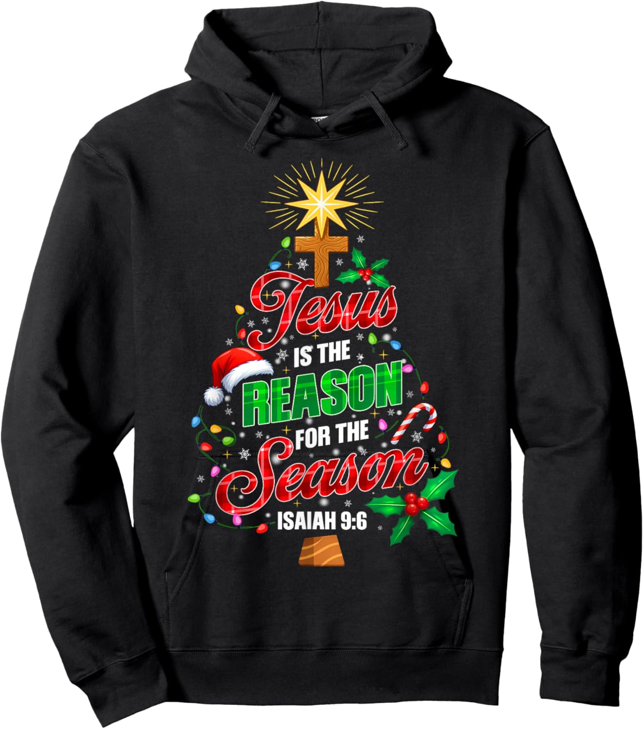 Christian is The Reason for The Season Christmas Xmas Men Wo Hoodie - Hoodie | Black