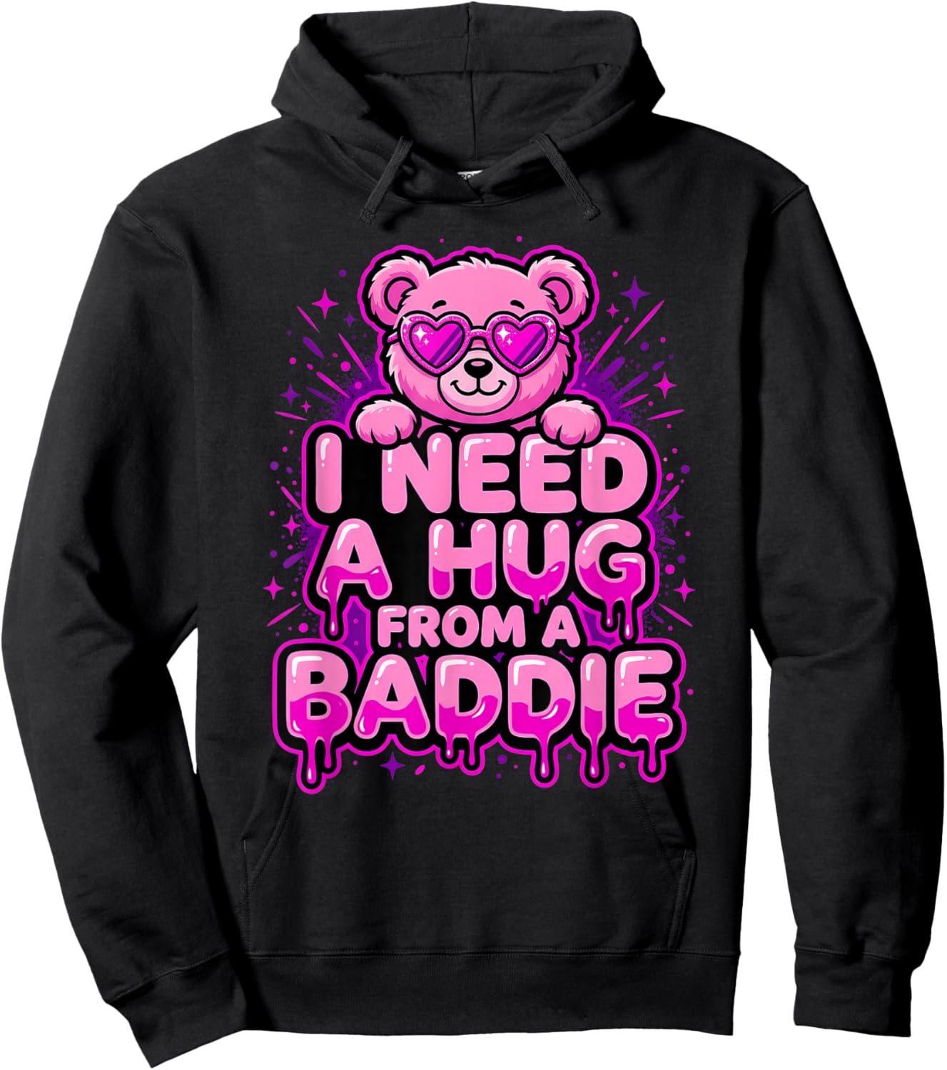 I Need A Hug from A Baddie Hoodie - Hoodie | Black