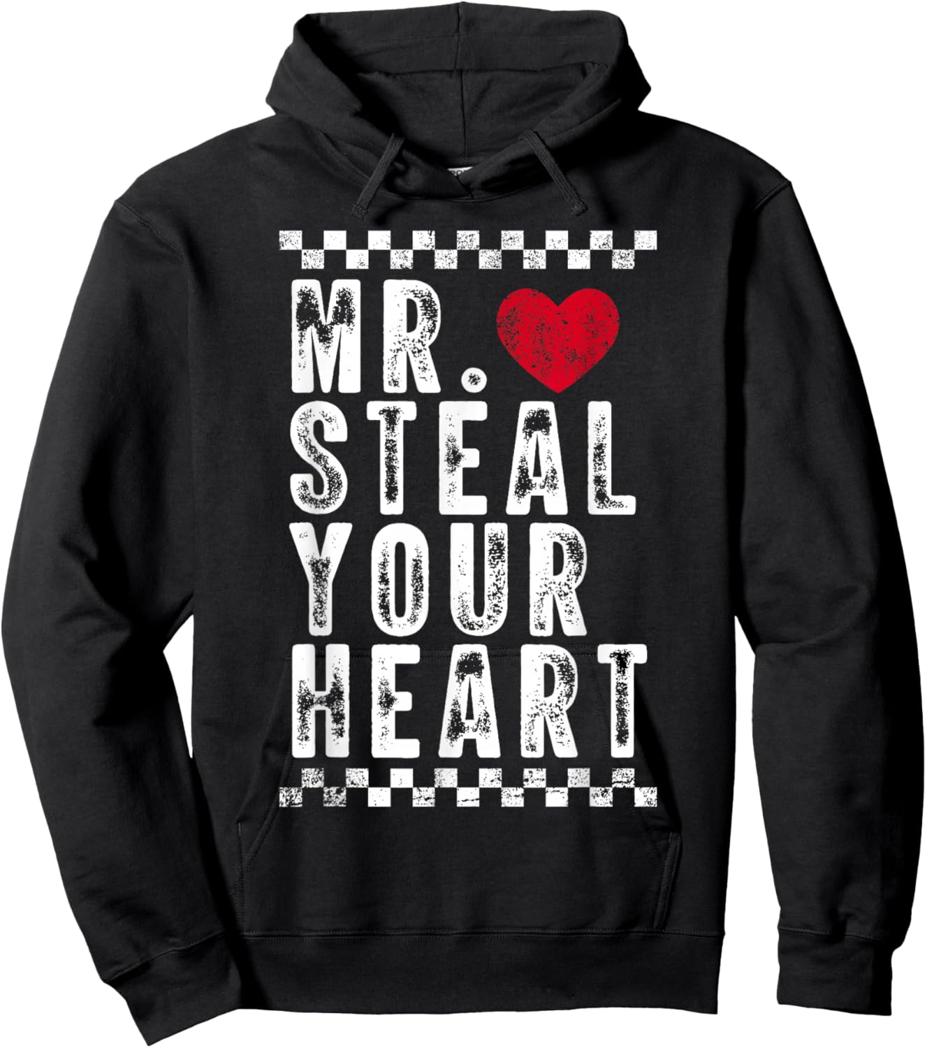 Mr Steal Your Heart Happy Valentine's Day Couple Kids Boys Hoodie - Hoodie | Black