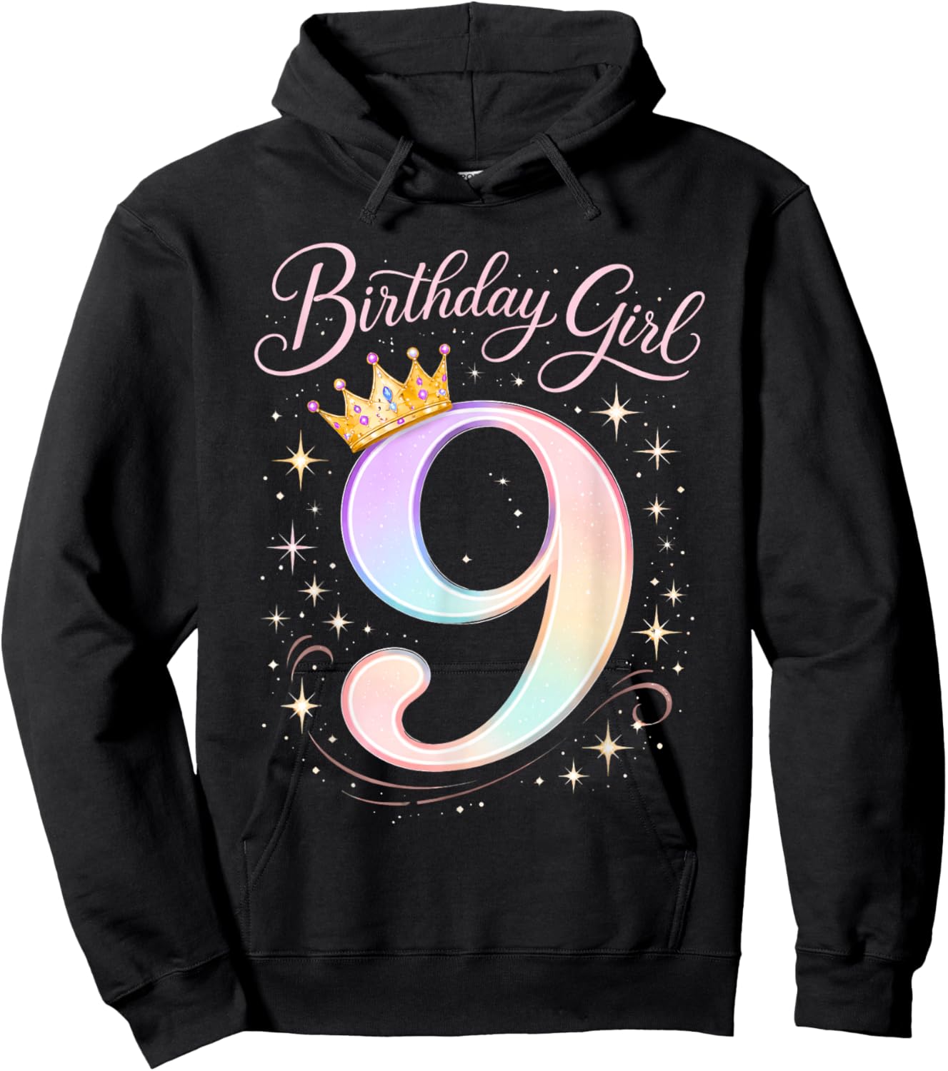 9th Birthday for Girls Nine 9 Year Old Hoodie - Hoodie | Black