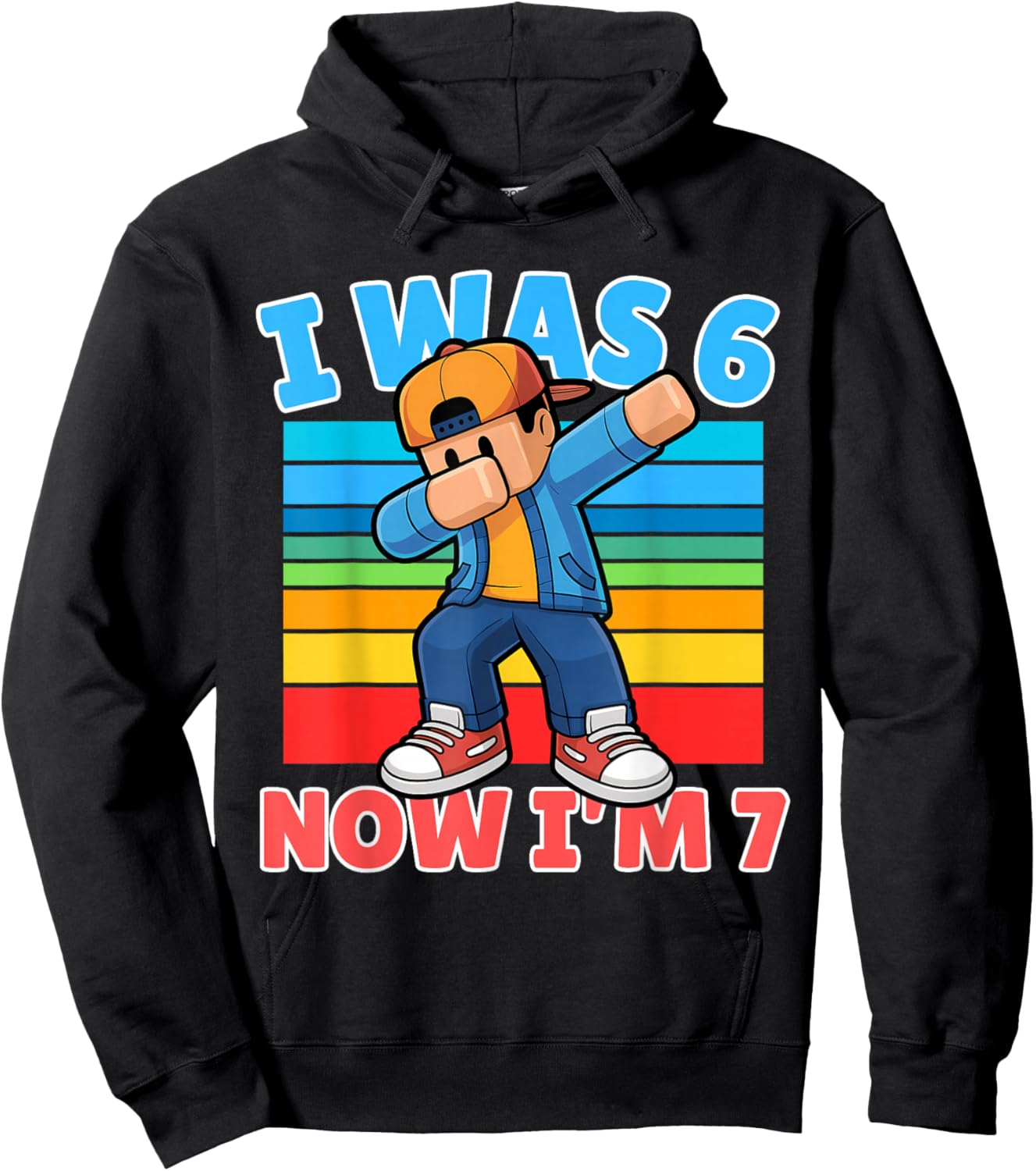 I was 6 Now I Am 7 Year Old 67 Dabbing Boy 7th Birthday Kids Hoodie - Hoodie | Black