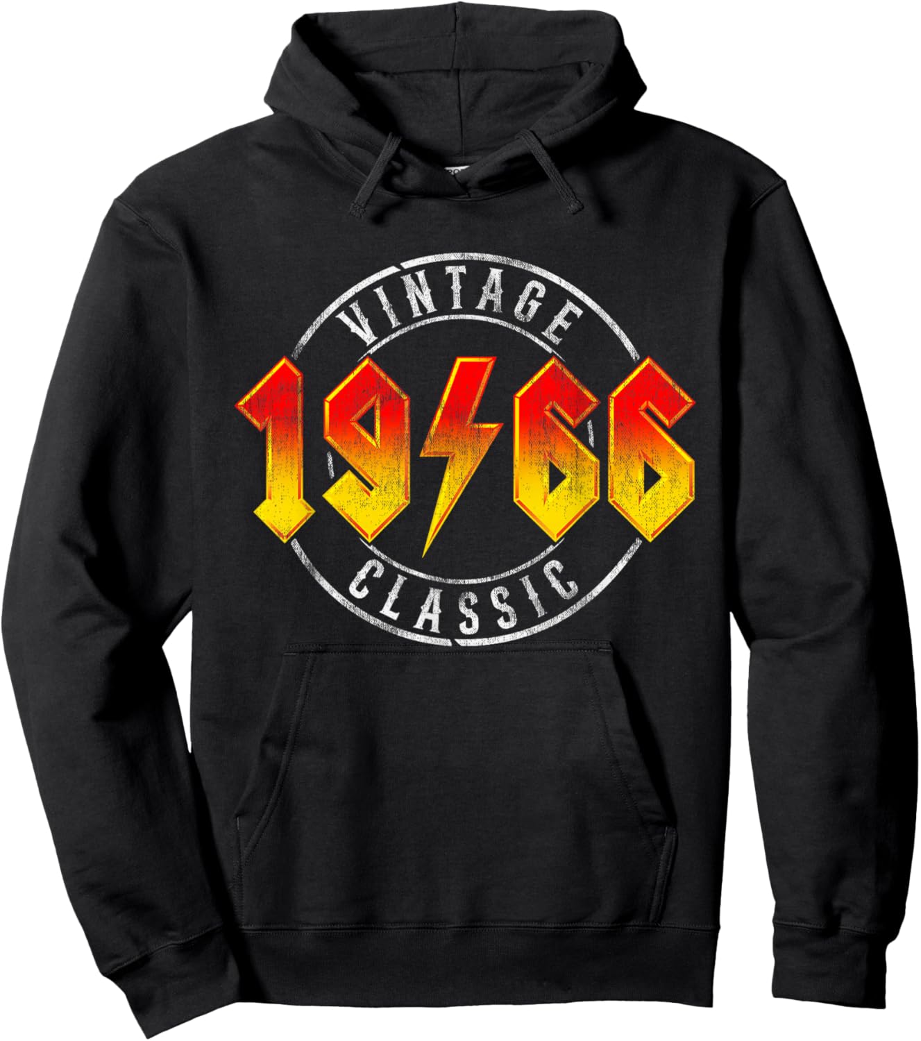 Vintage 1966 Classic Rock Legend 60 Year Old 60th Birthday Hoodie - Hoodie | Black