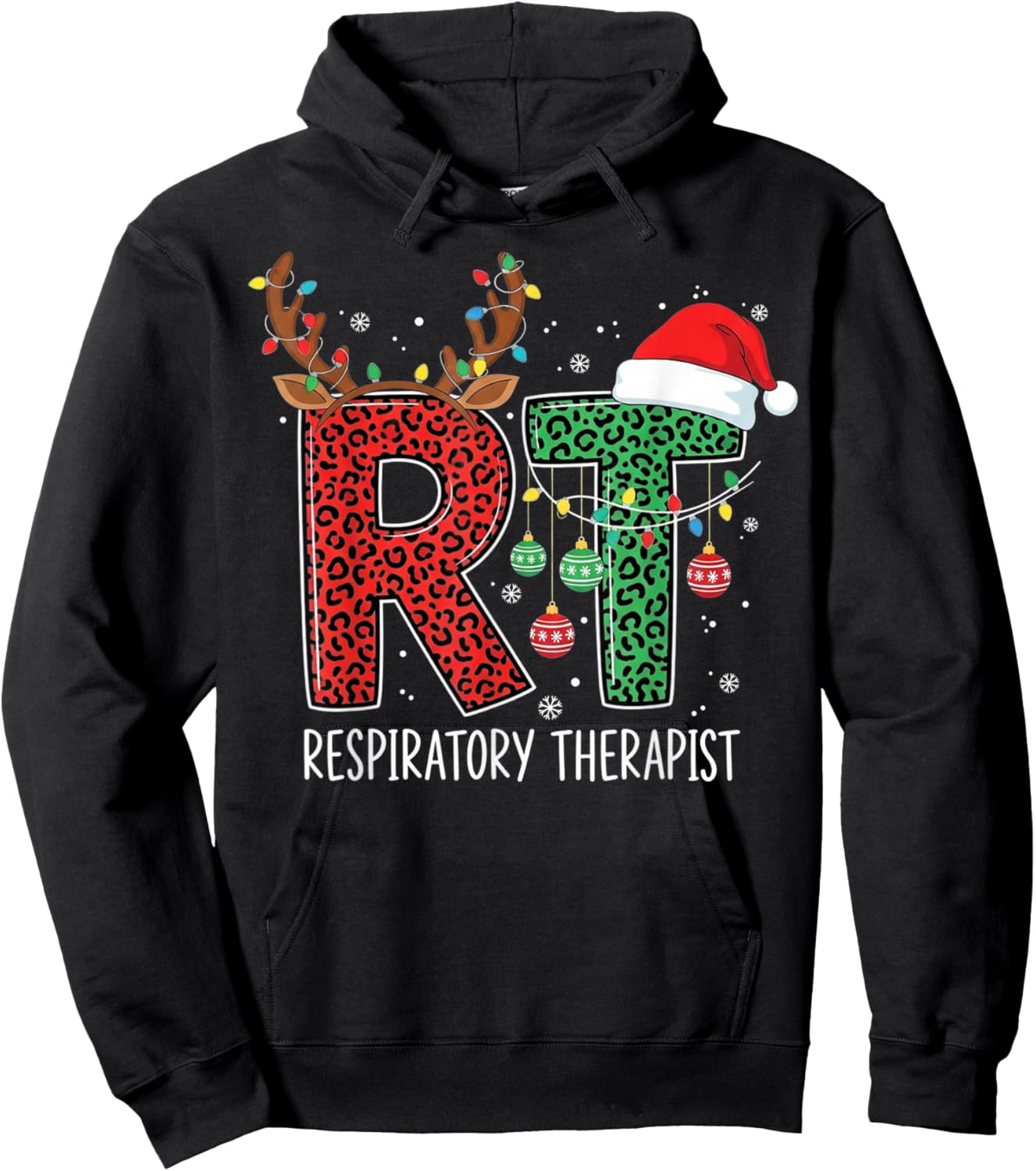 Christmas Respiratory Therapist Xmas RT Men Hoodie - Hoodie | Black