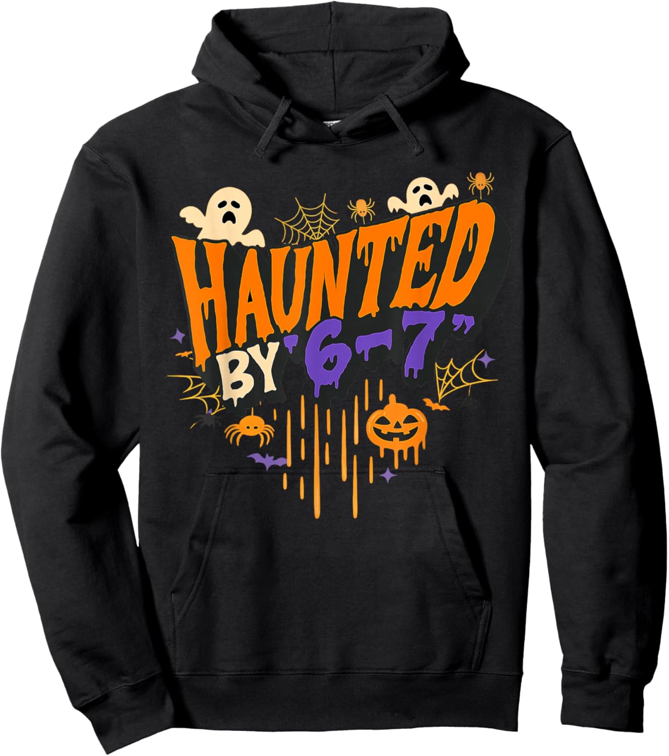 Funny Haunted by 6 7 Drip Halloween Costume Women Hoodie - Hoodie | Black