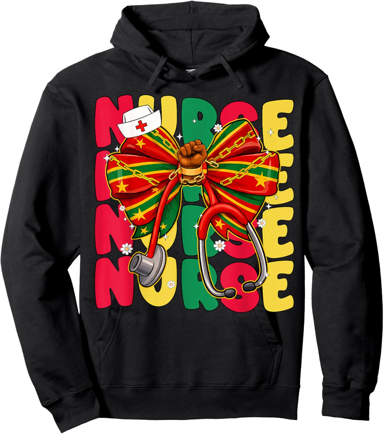 Black History Nurse Coquette Melanin PICU MBU ER NICU L&D Hoodie - Hoodie | Black