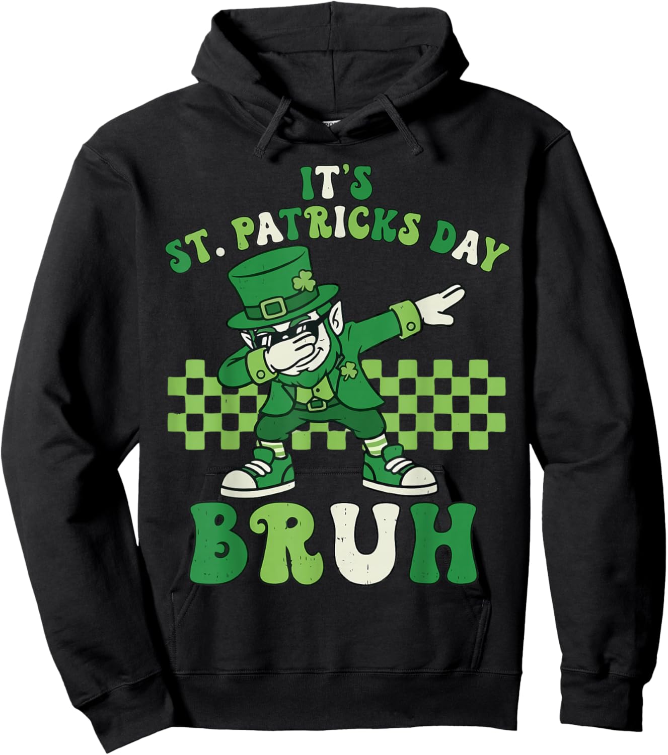 Kids Saint Patricks Leprechaun It's St Patricks Day Bruh Hoodie - Hoodie | Black