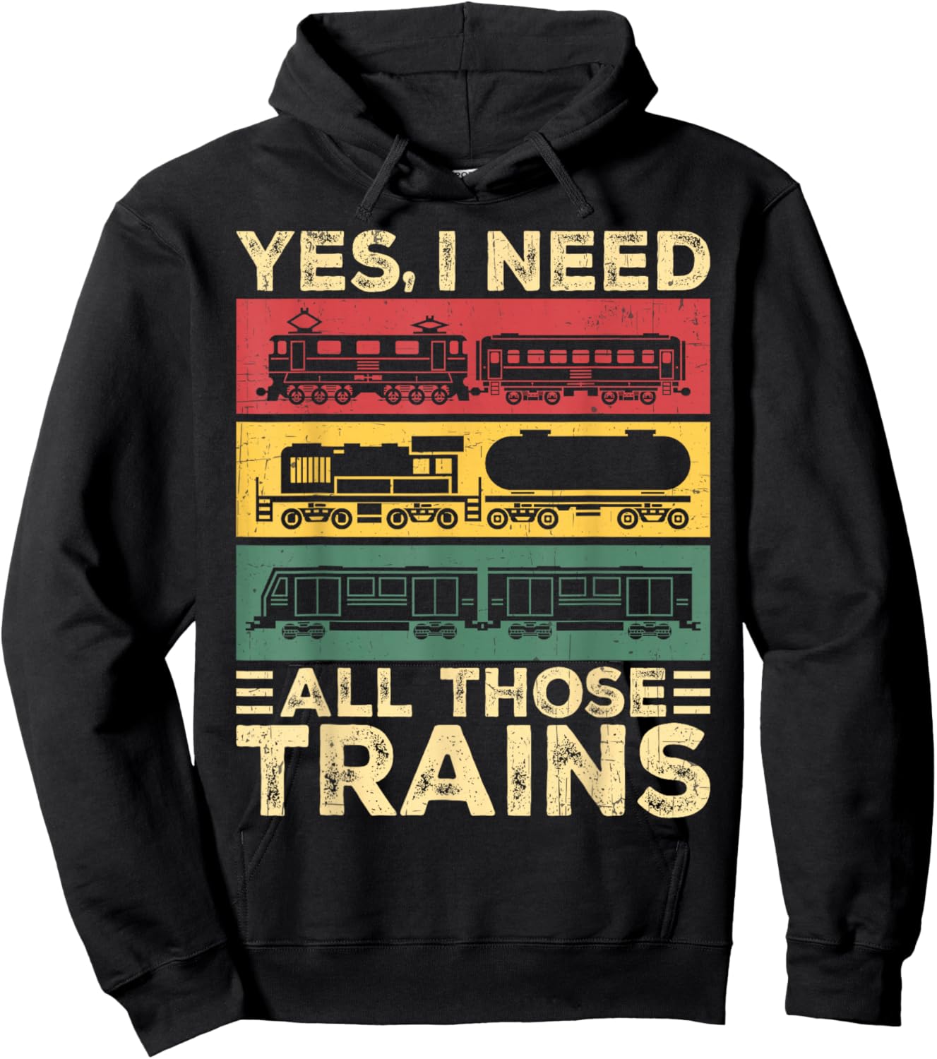 Cool Train Model Funny Train Railroad Hoodie - Hoodie | Black