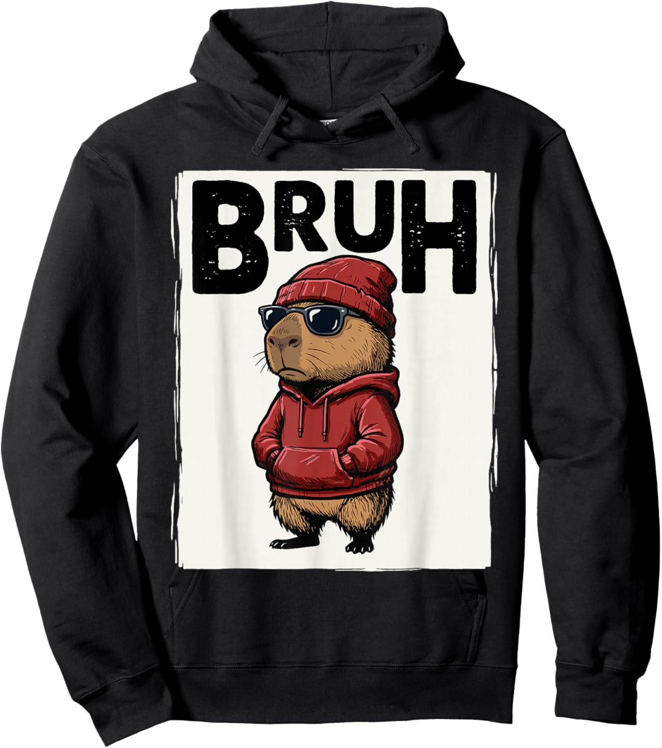 Cool Bruh Capybara Men Women Kids Teens Funny Capybara Hoodie - Hoodie | Black