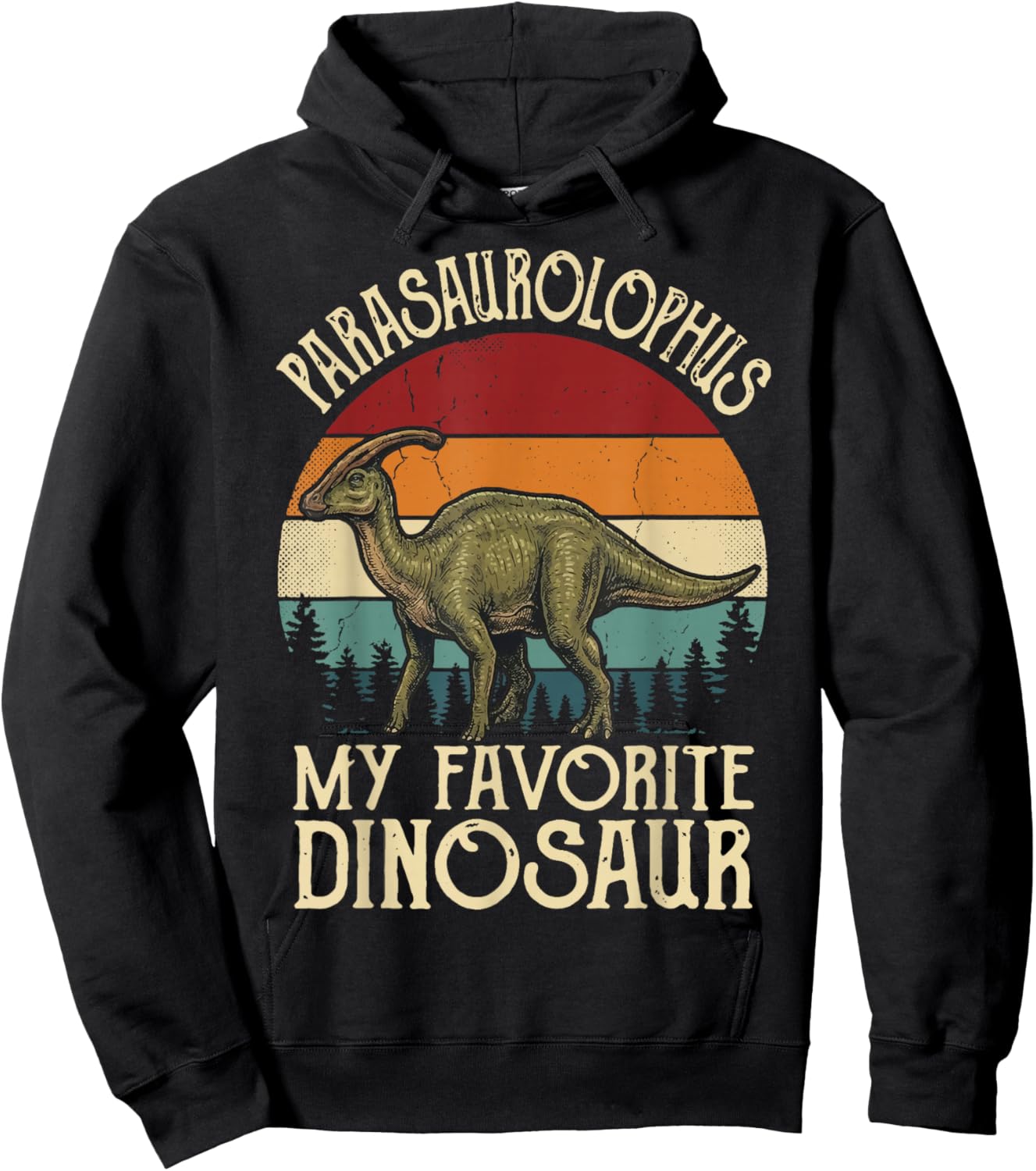 Parasaurolophus My Favorite Dinosaur Hoodie - Hoodie | Black