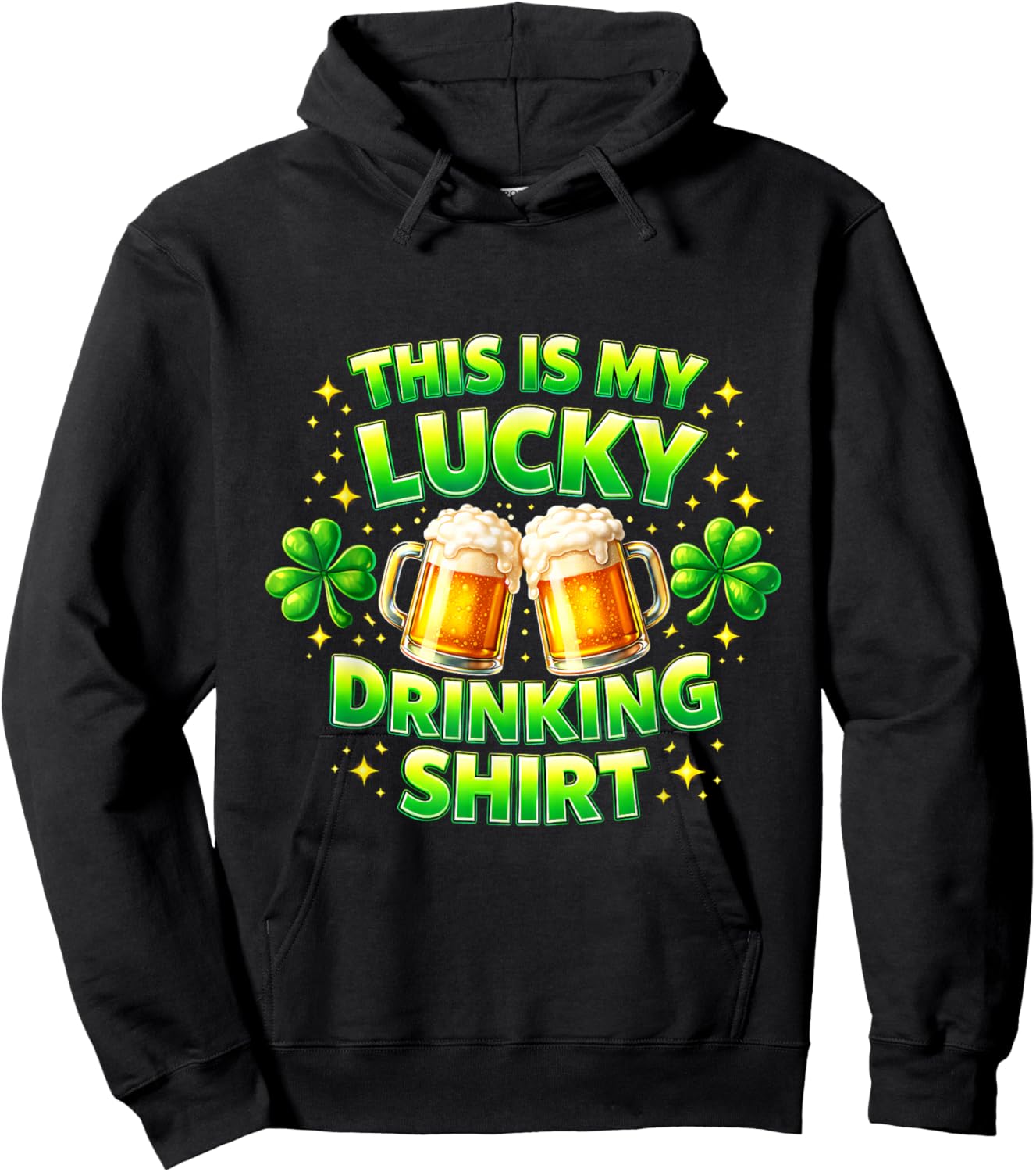 Drinking Humor St. Patrick's Day Beer Patrick was A Saint Hoodie - Hoodie | Black