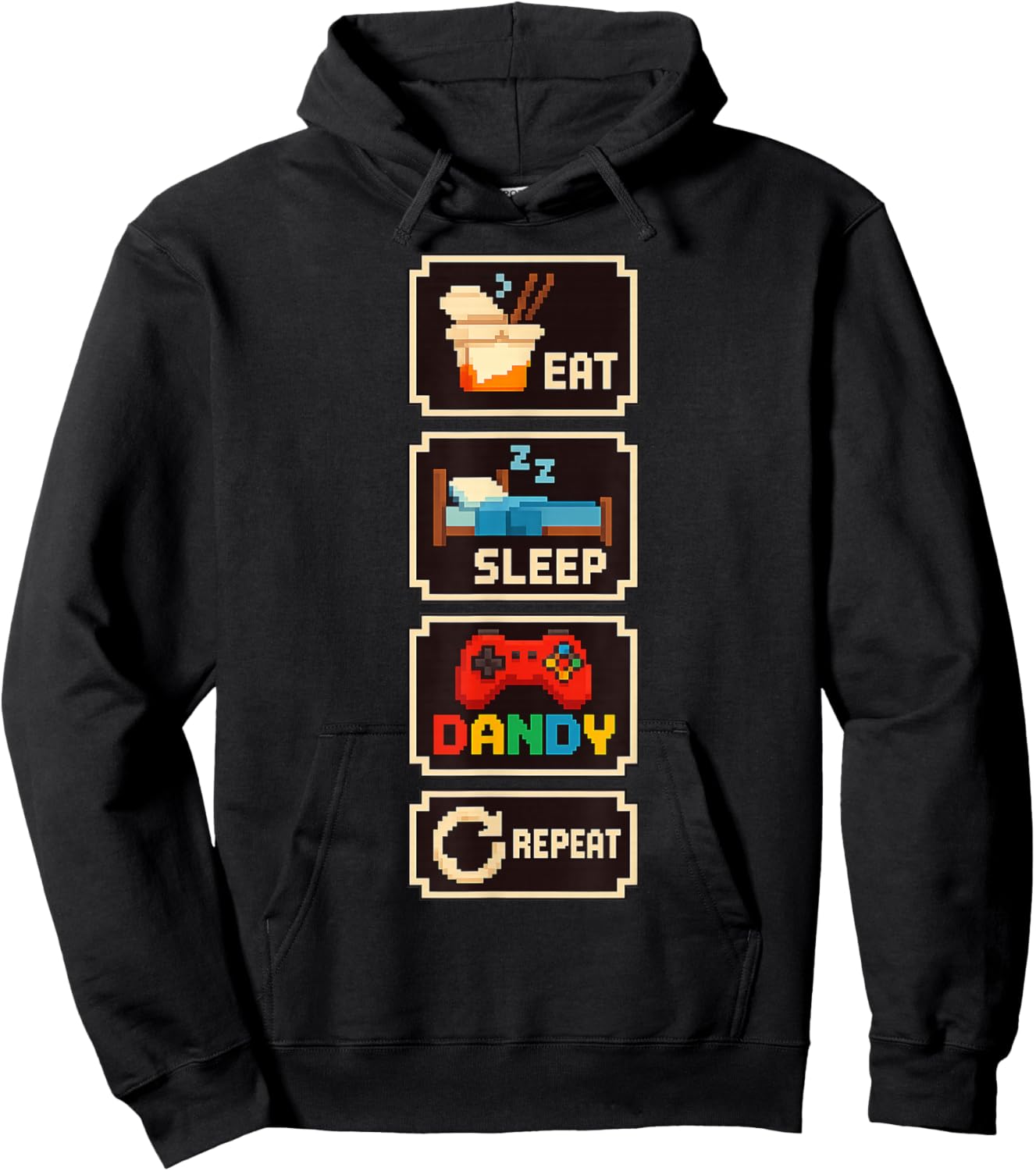 Eat Sleep Dandy Repeat Hoodie - Hoodie | Black