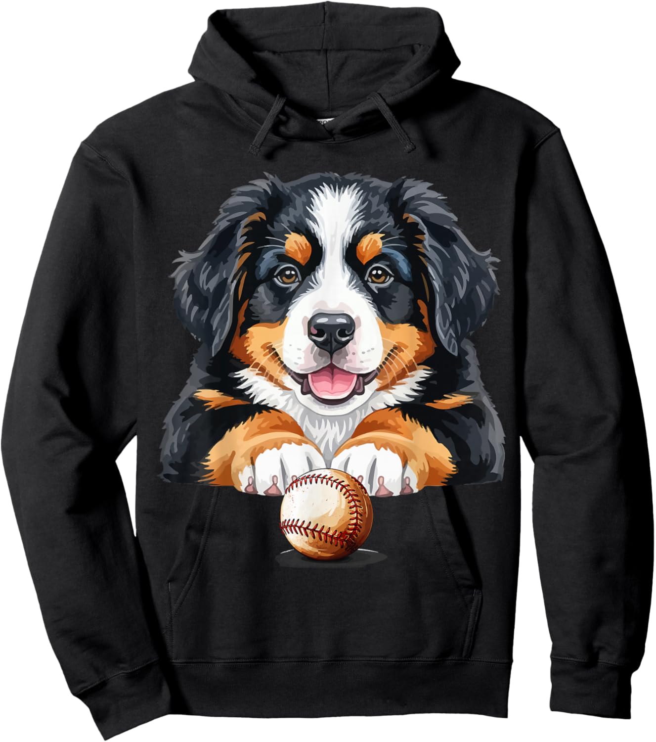 Baseball Dog Men & Women Hoodie - Hoodie | Black