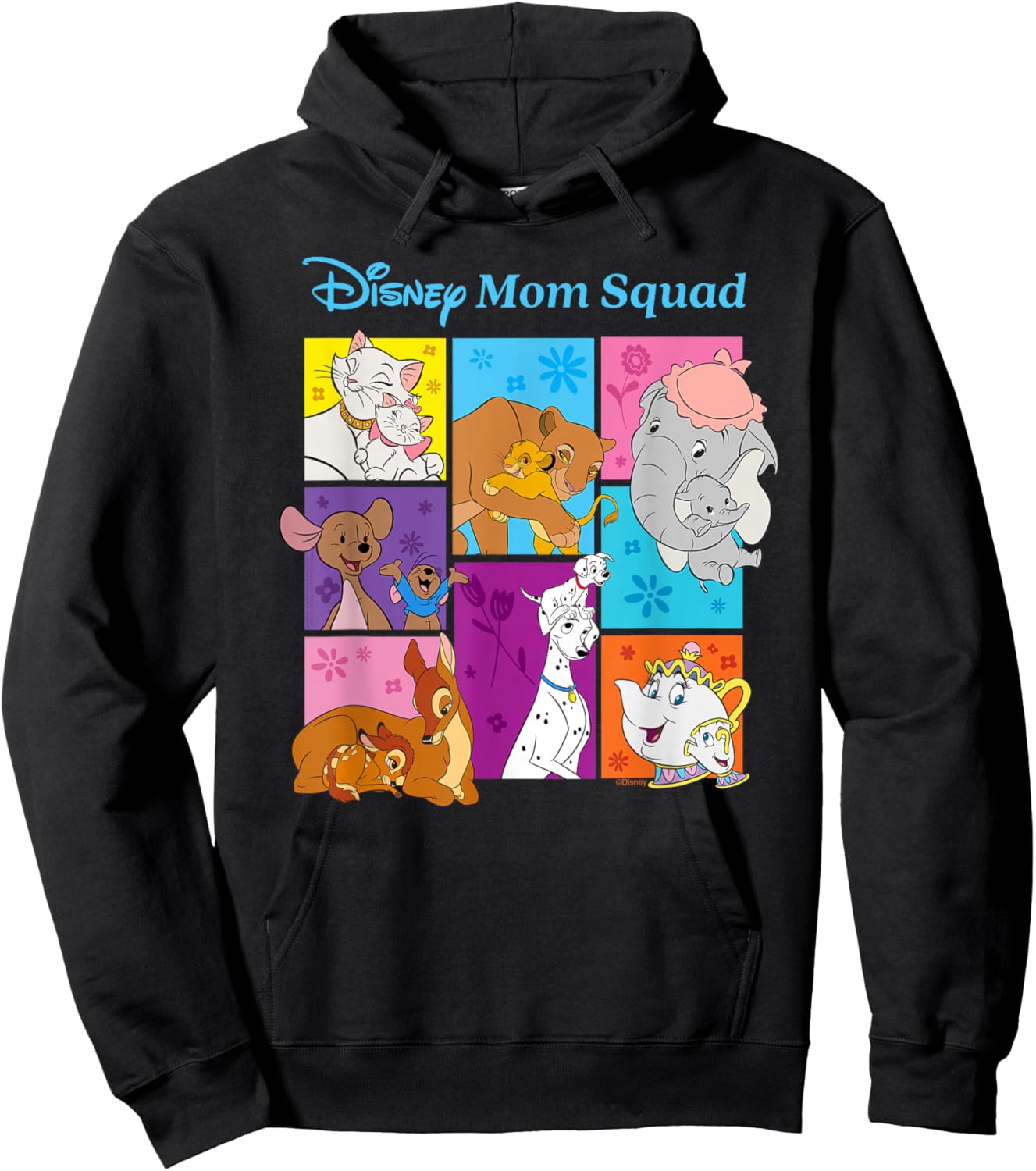 Disney Mom Squad Famous Moms & Kids Mother's Day Family Trip Hoodie - Hoodie | Black