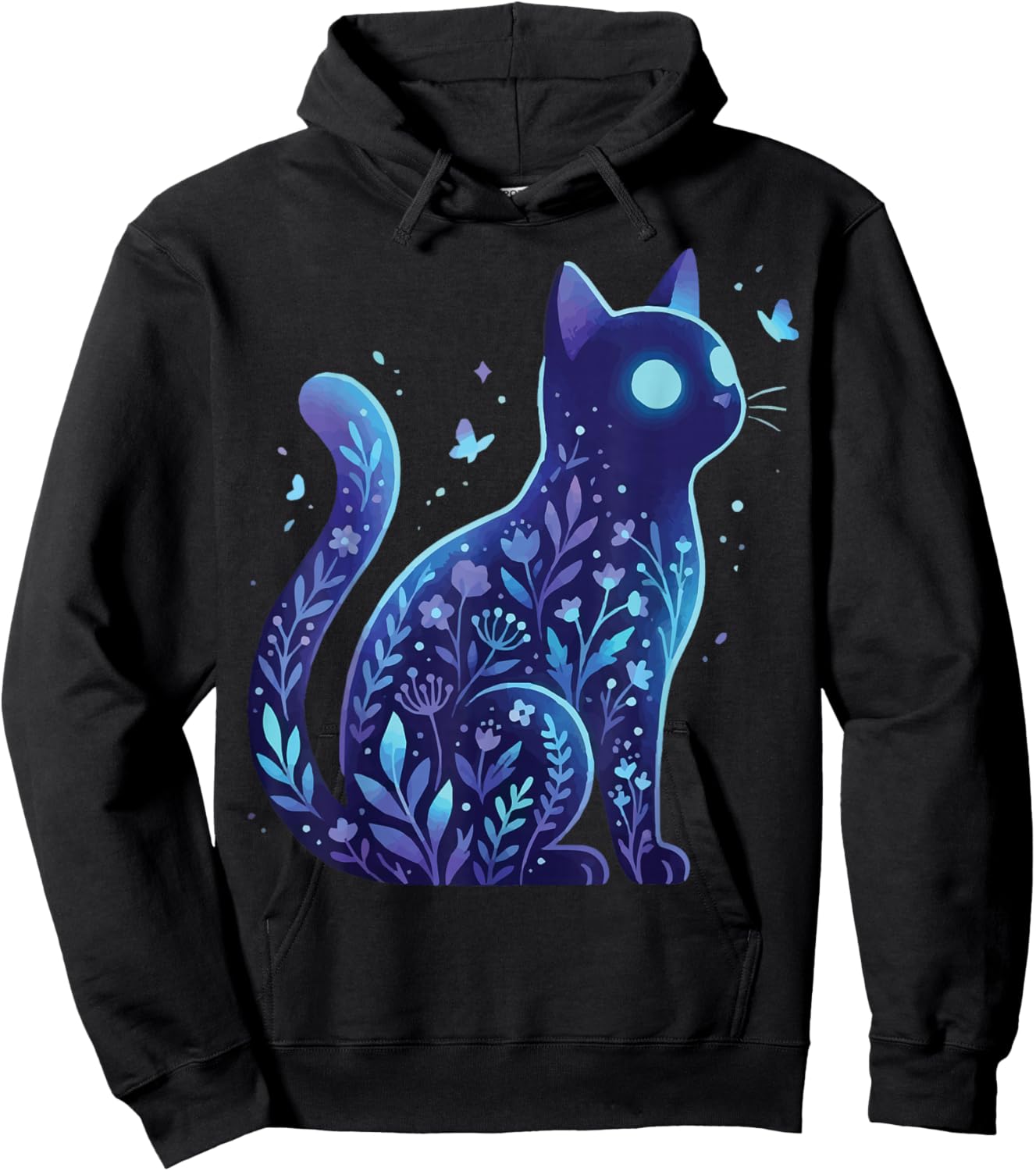 Cat Dark Aehsetetic Pastel Goth Gothcore Hoodie - Hoodie | Black