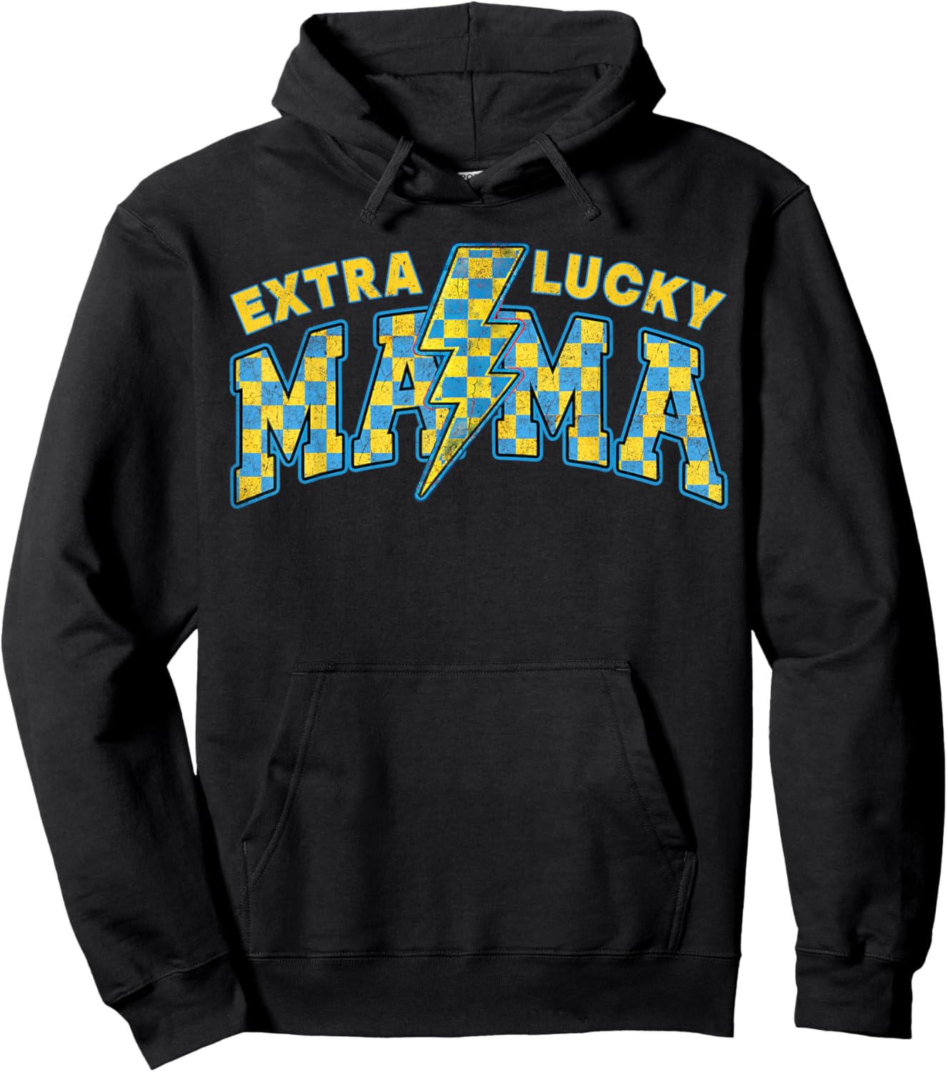 Extra Lucky Mama Down Syndrome Mom Son Daughter March 21 Hoodie - Hoodie | Black