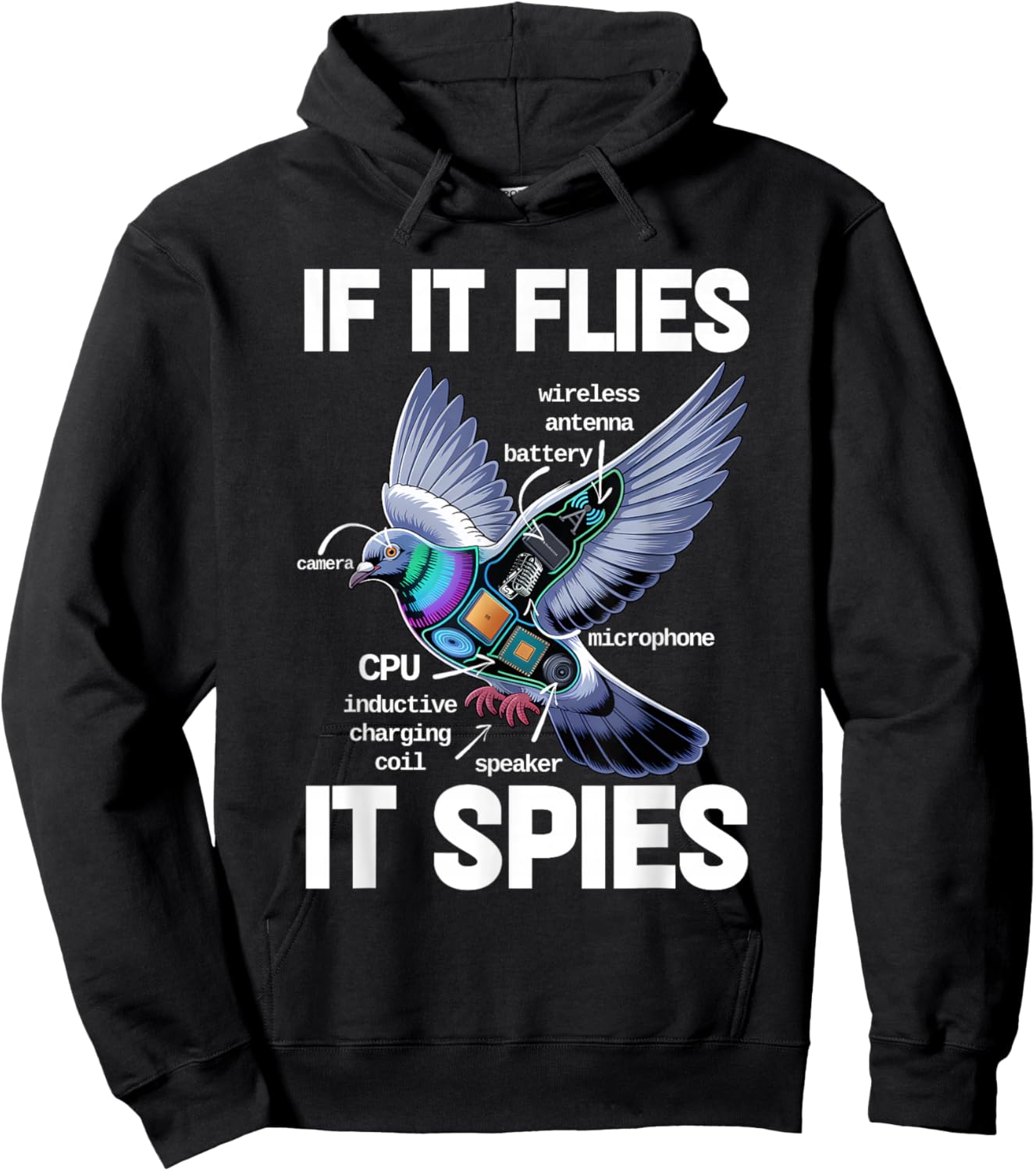 Bird CCTV Hoodie - Hoodie | Black