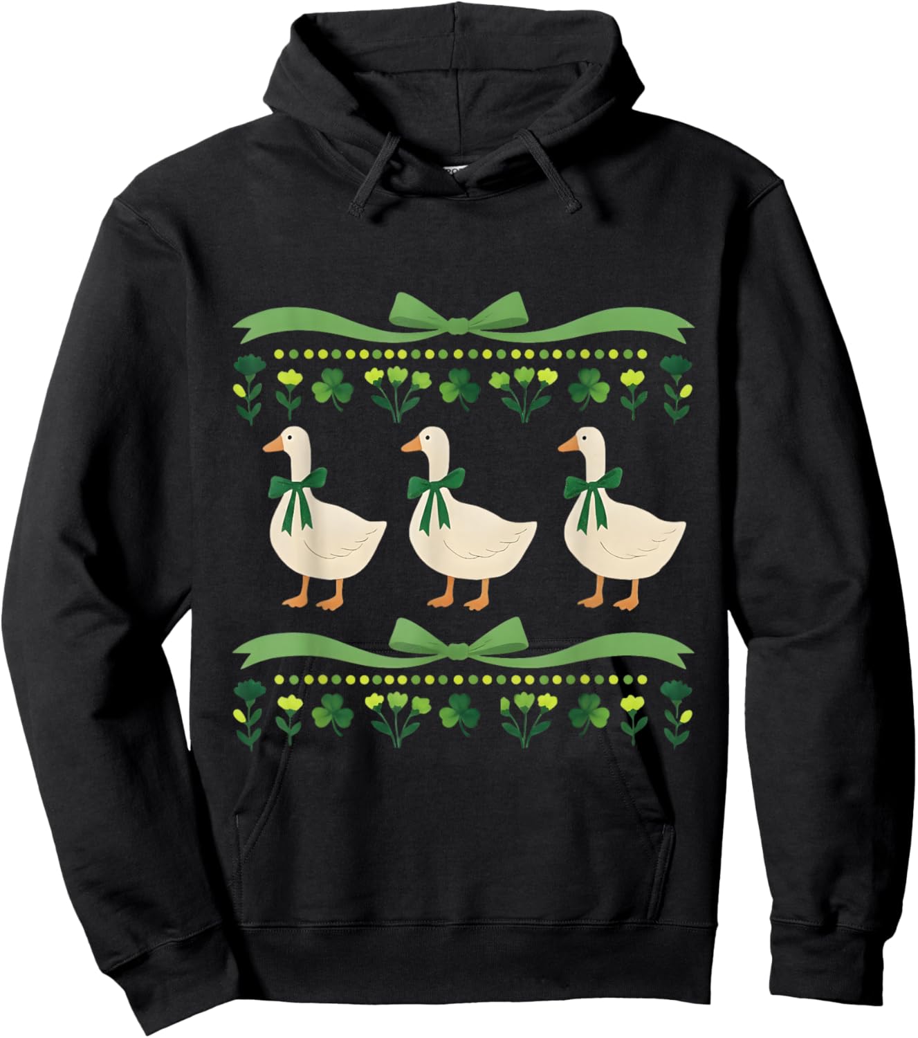 para Saint Patricks Goose St Patrick's Day Lucky St Coquette Hoodie - Hoodie | Black