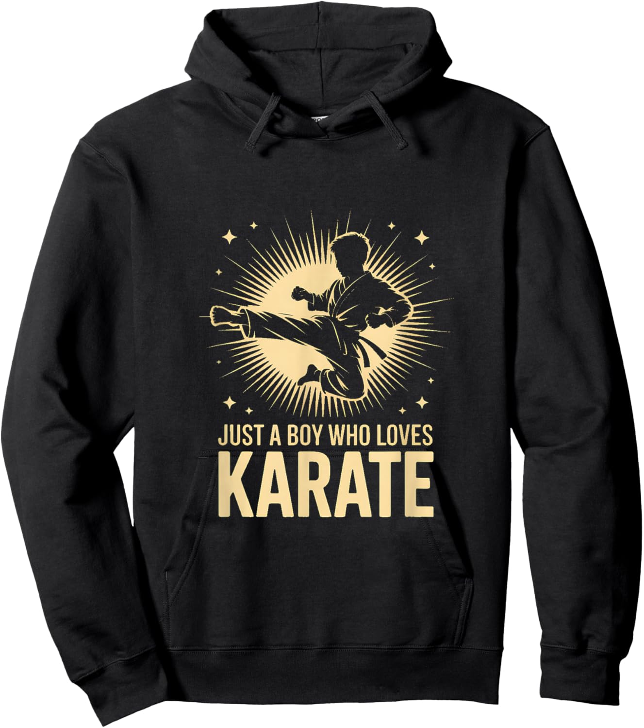 Just A Boy Who Loves Karate Martial Arts Kid Hoodie - Hoodie | Black