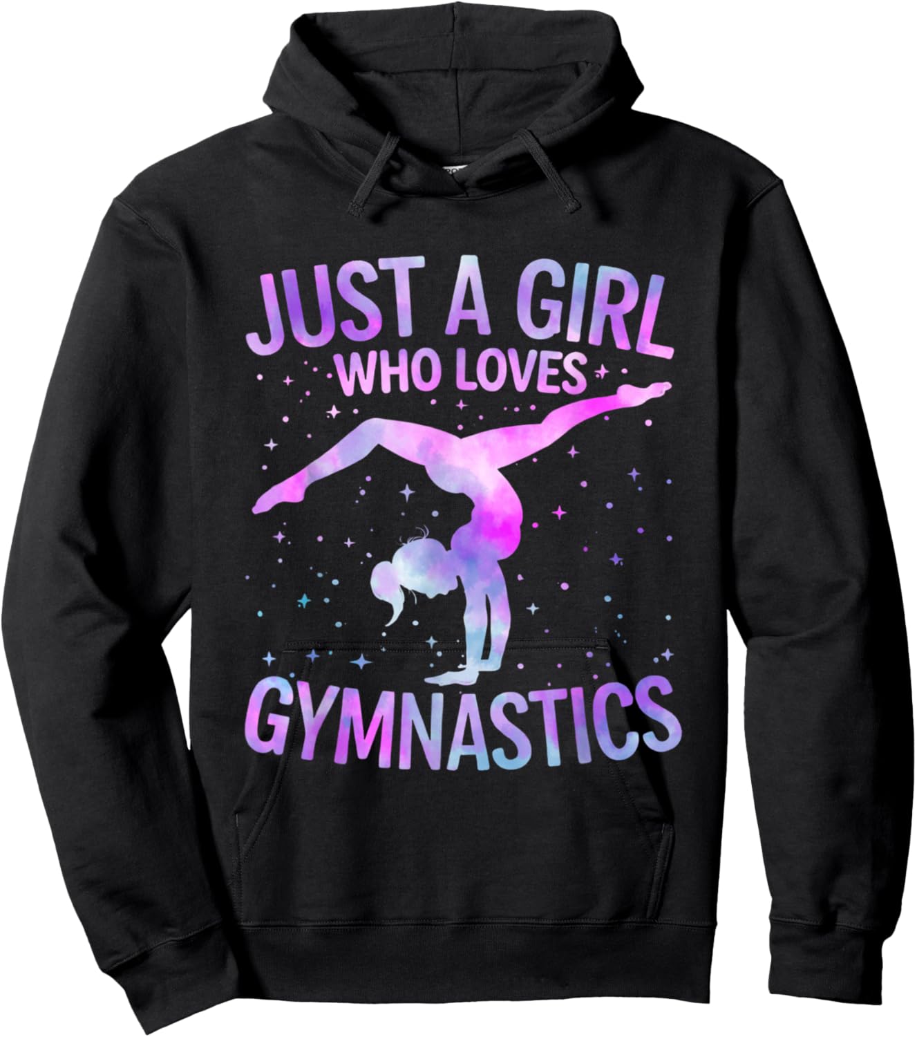 Gymnastic Just A Girl Who Loves Gymnastics Cute Girls Hoodie - Hoodie | Black