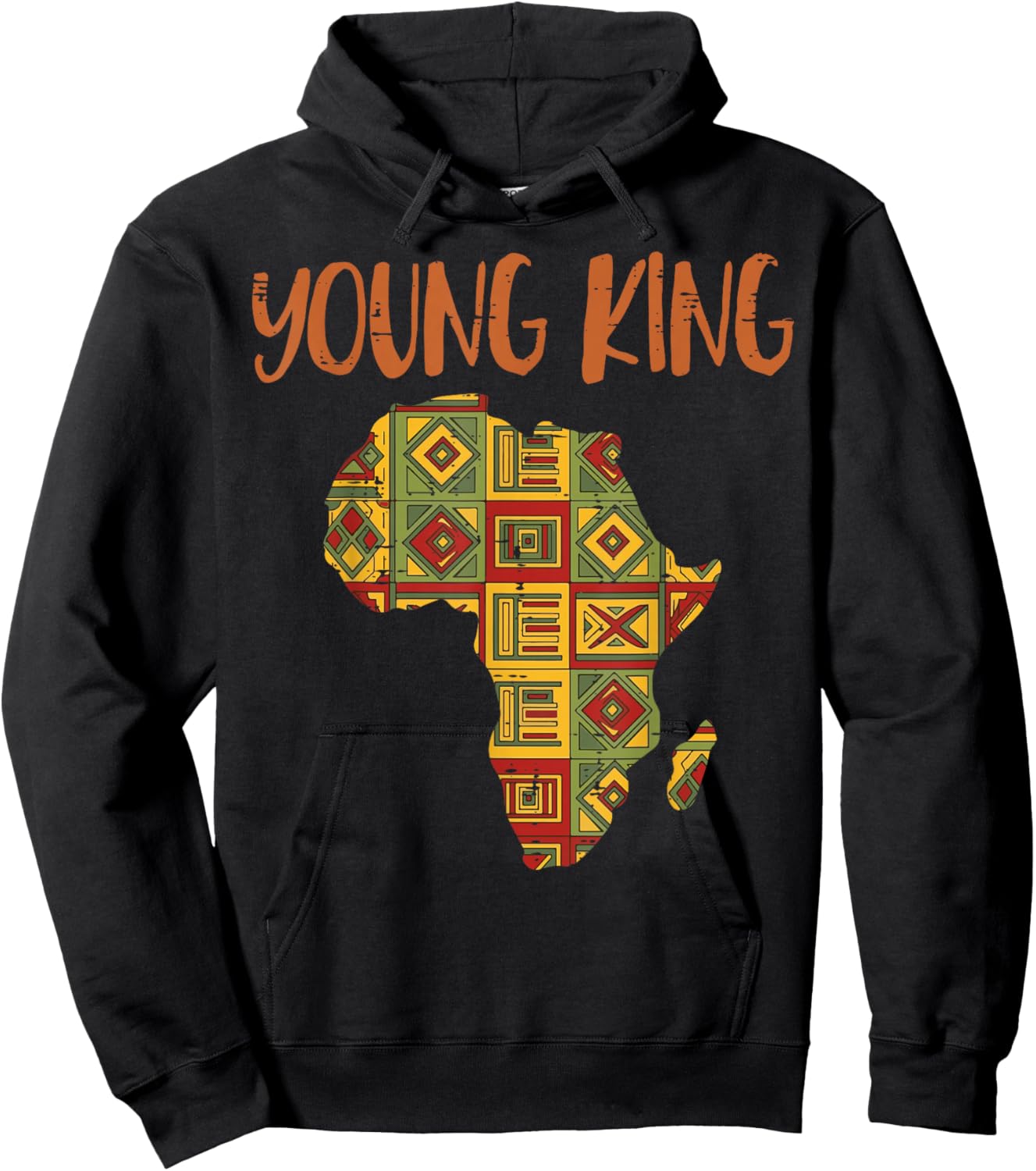 Black History Young King Africa Map African Boys Kids Men Hoodie - Hoodie | Black