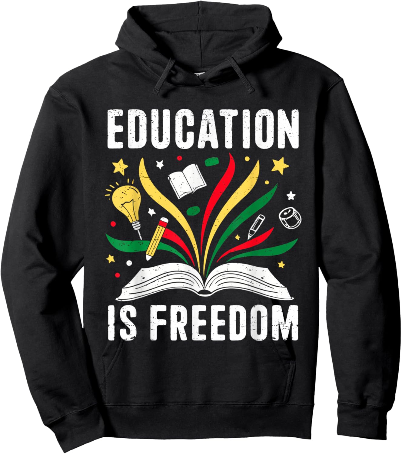 Education is Freedom Books Black History Teacher Kids Hoodie - Hoodie | Black