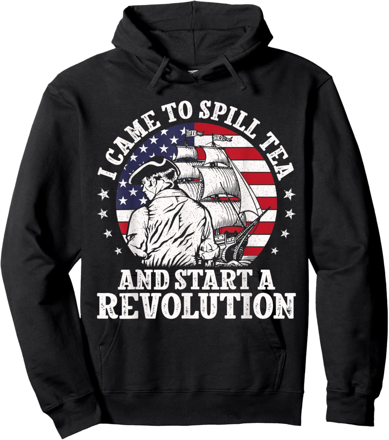 I Came to Spill Tea Party Historian American History Boston Hoodie - Hoodie | Black