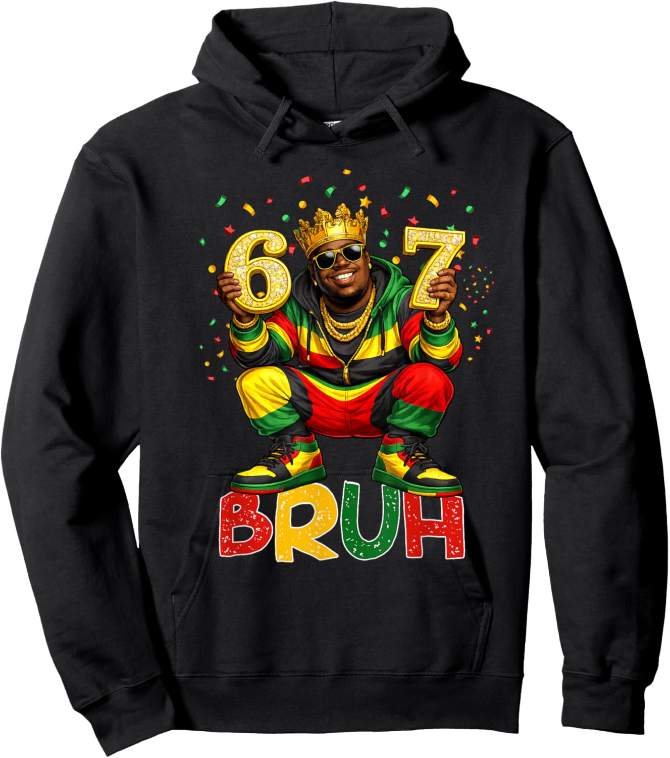 Six Seven Bruh 67 Black History African American Men Boy Hoodie - Hoodie | Black