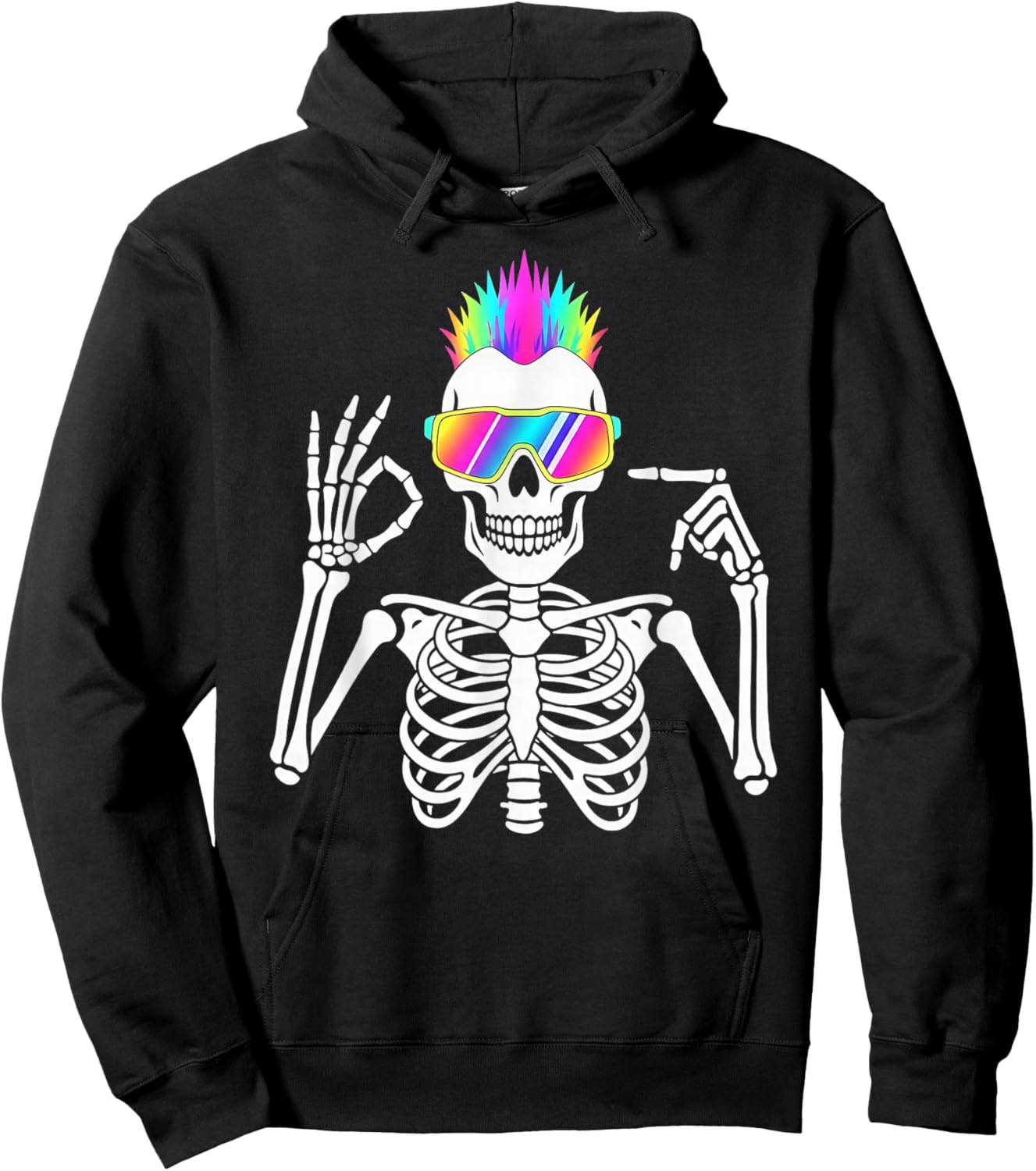 67 Skeleton Gen Alpha Funny Six Seven Halloween Meme Hoodie - Hoodie | Black
