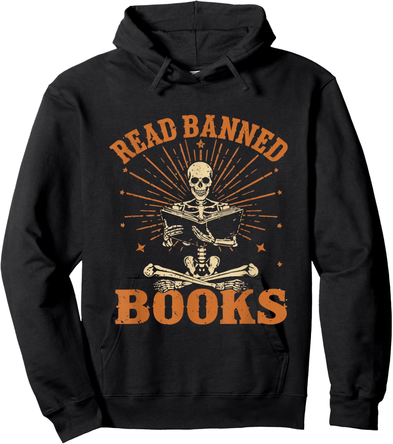 Funny Skeleton Read Banned Books Gain Forbidden Knowledge Hoodie - Hoodie | Black