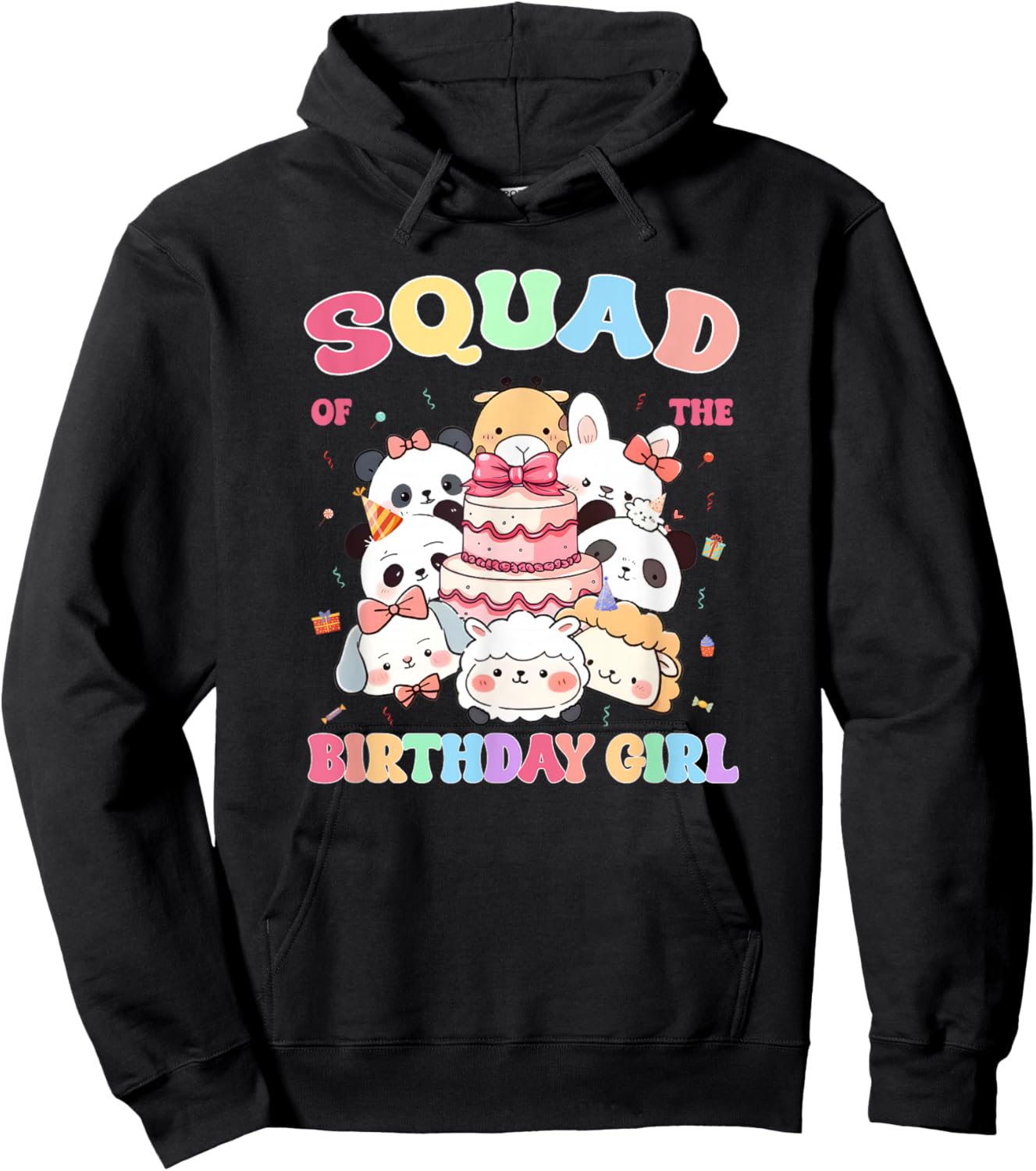 Birthday Family Squish Squad Squad of The Birthday Girl Hoodie - Hoodie | Black