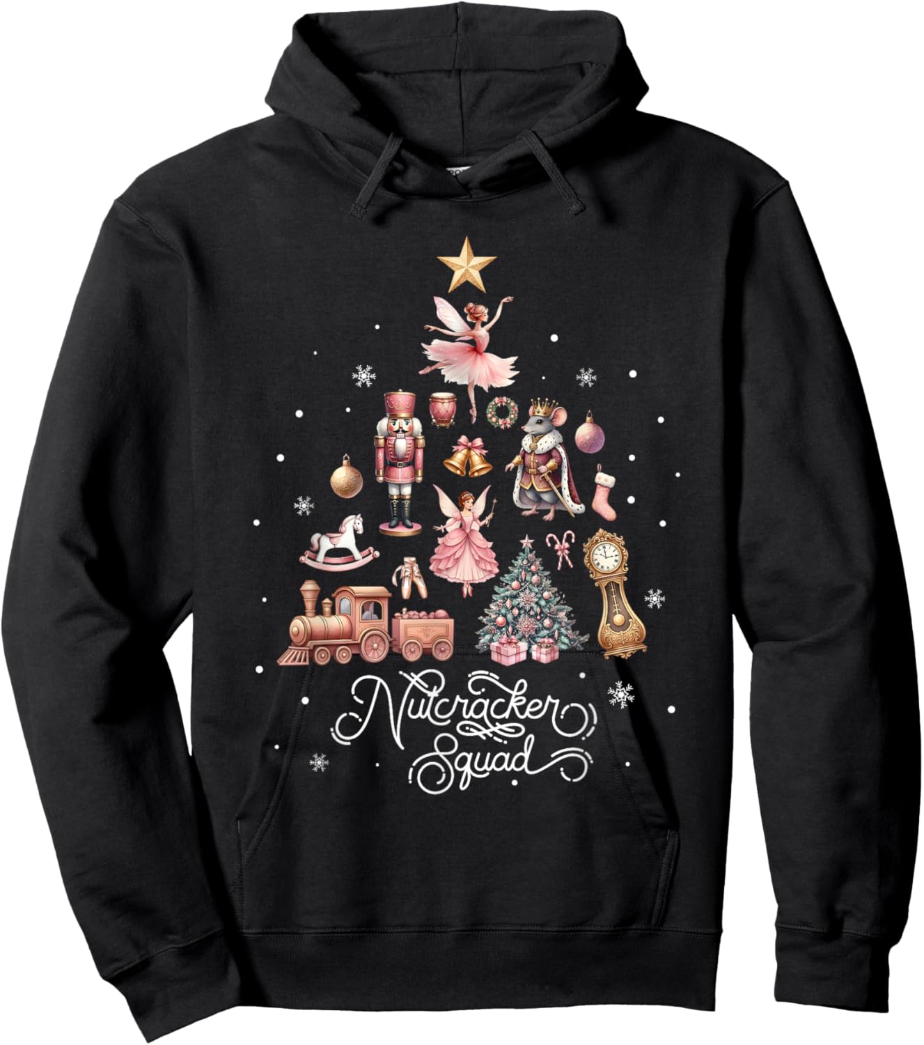 Christmas Nutcracker Squad Ballet Dance Women Kids Girls Hoodie - Hoodie | Black