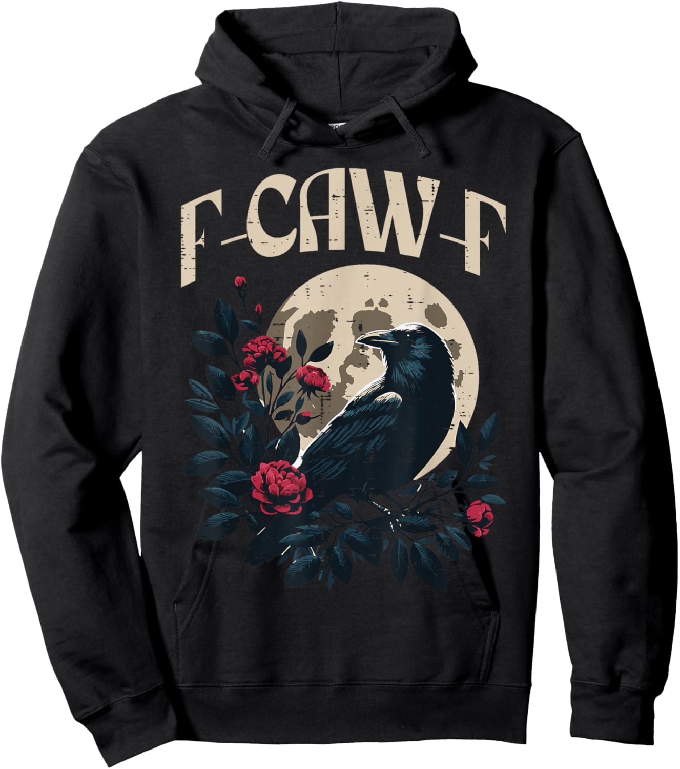 Funny Crow Meme Caw Women Kids Boys Men Girls Youth Teen Hoodie - Hoodie | Black