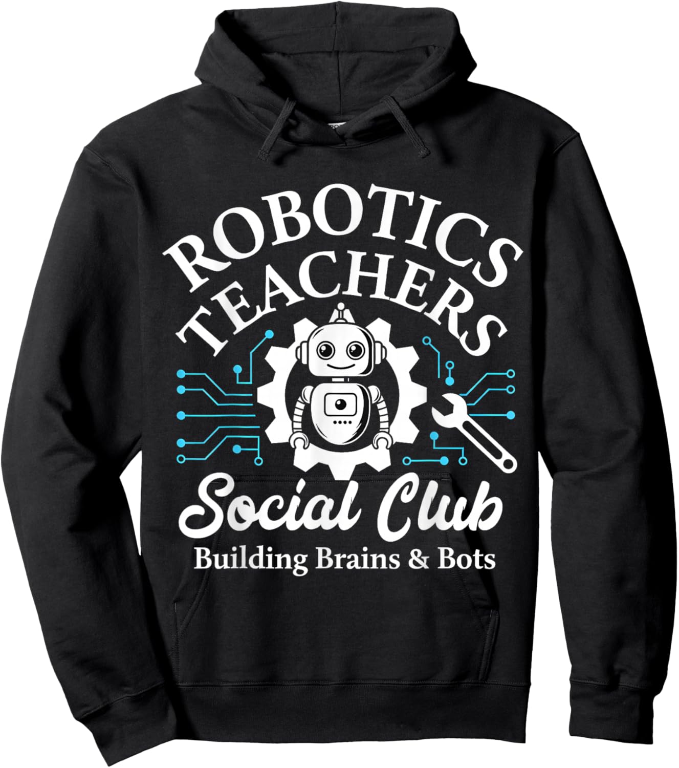 Funny Robotics Teacher Social Club Hoodie - Hoodie | Black
