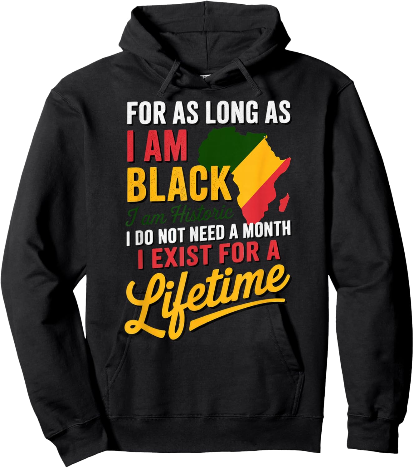 I Am Black History Lifetime Cool Black History Month Hoodie - Hoodie | Black